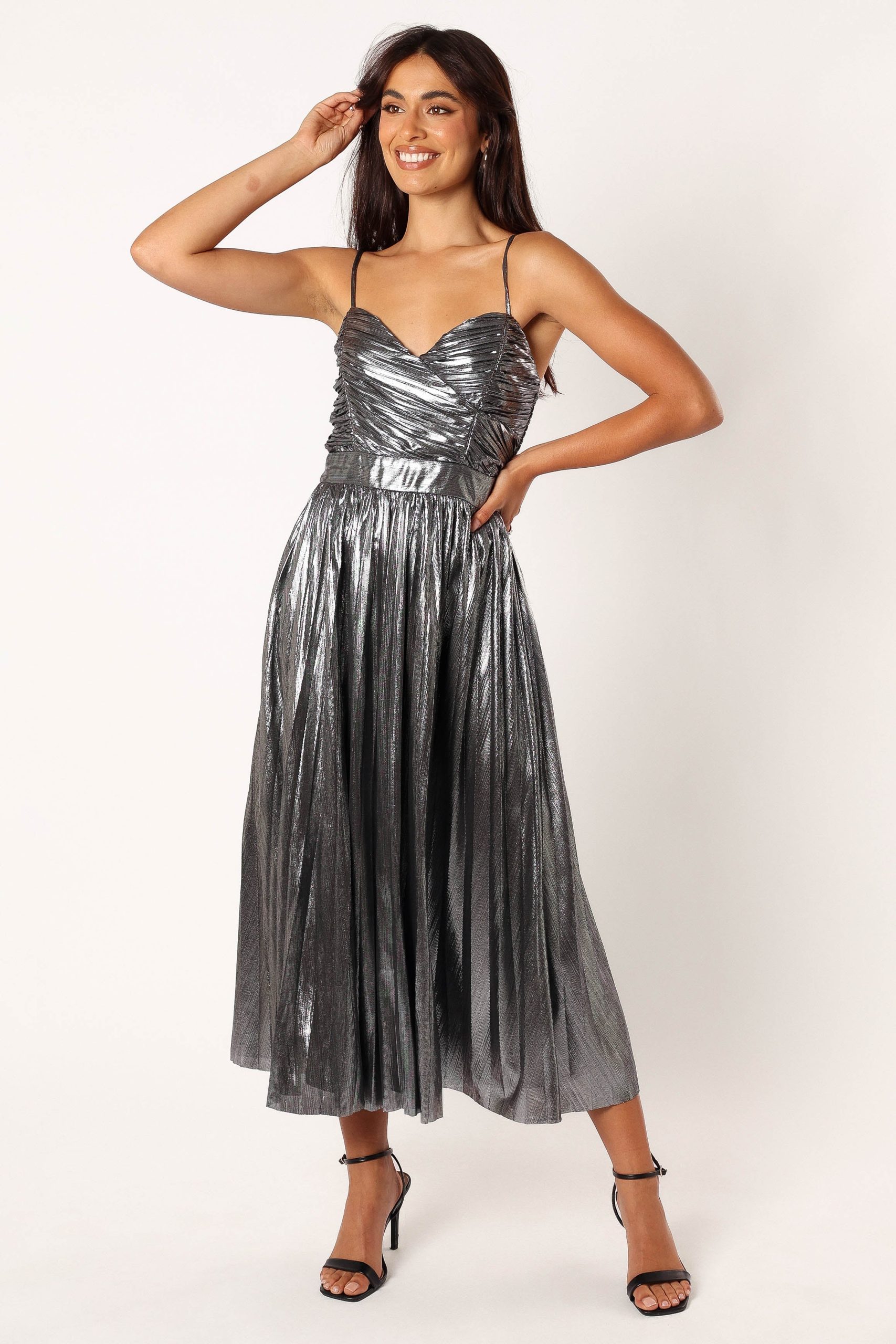 Gaia Maxi Dress - Silver - Image 9