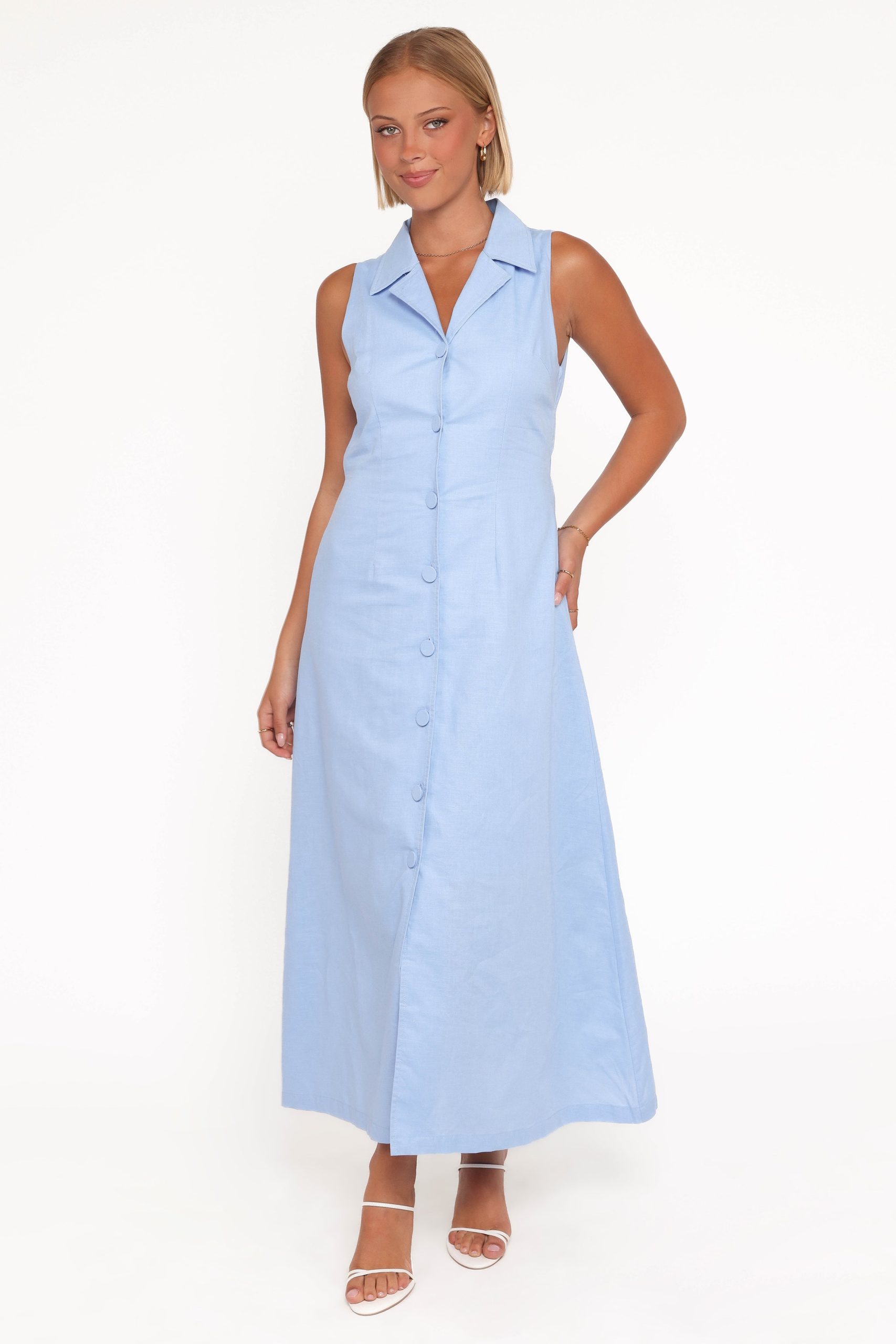 Galia Midi Dress - Blue - Image 5