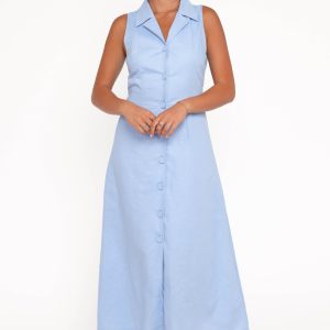 Galia Midi Dress - Blue