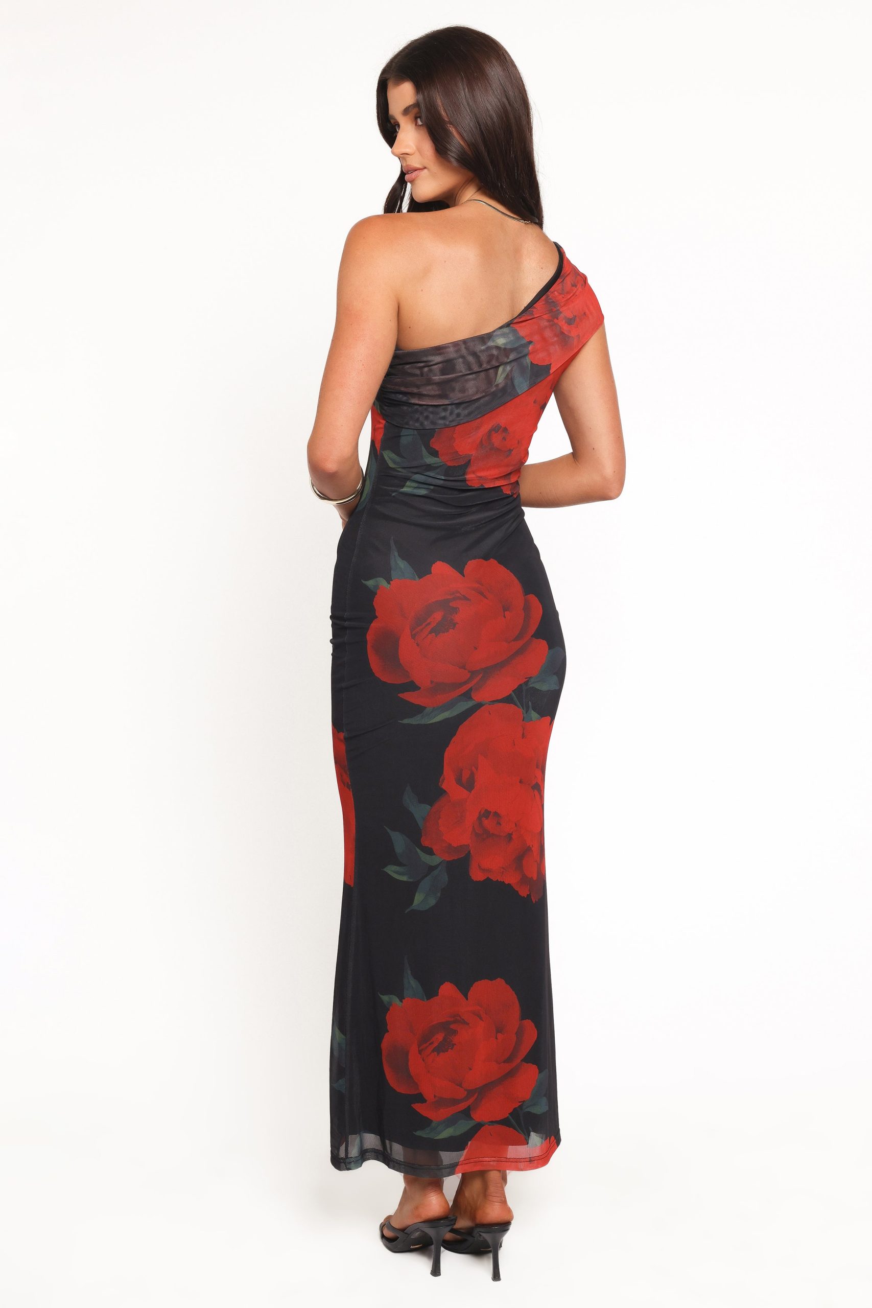 Gerri Off Shoulder Maxi Dress - Black Floral - Image 4