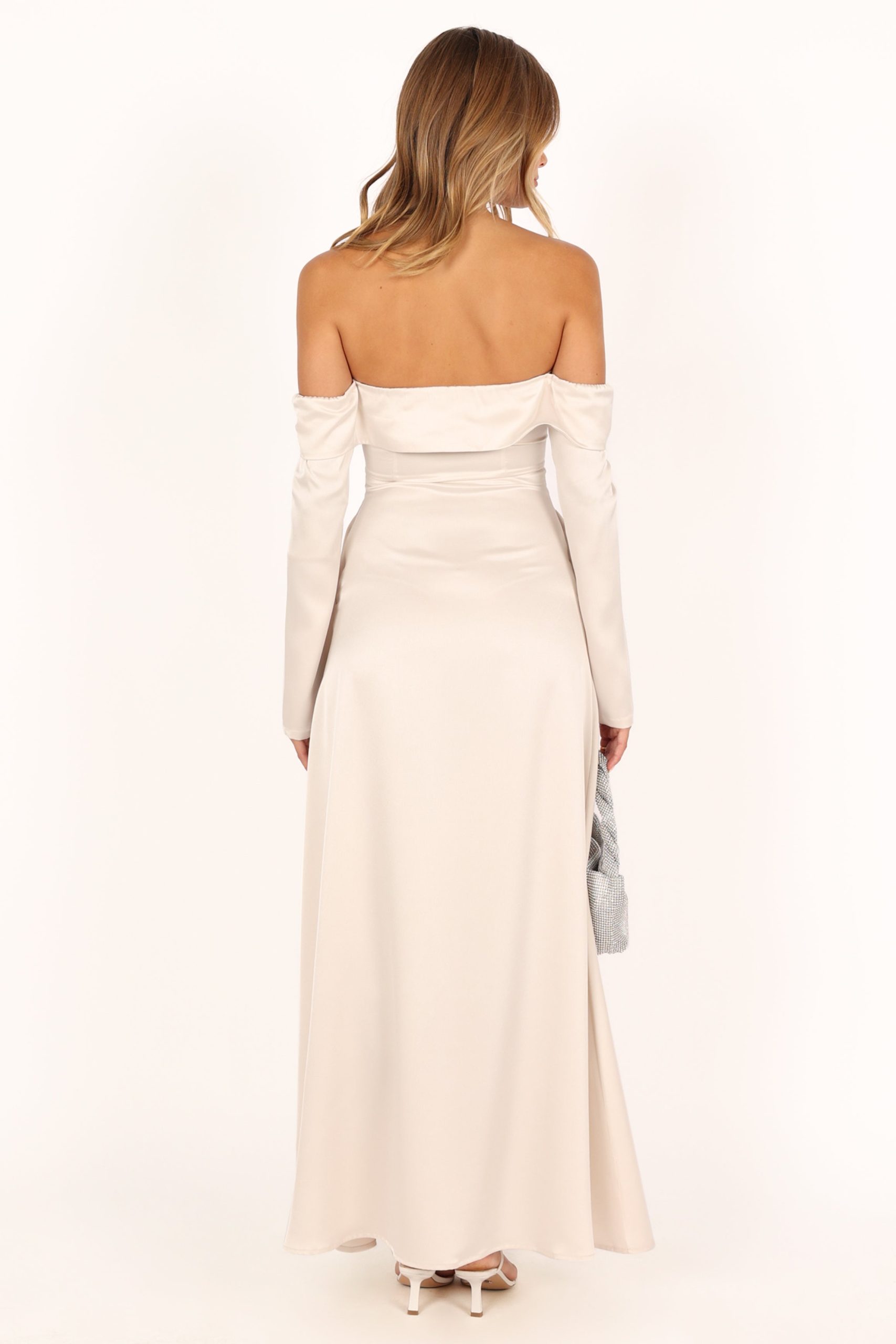 Gigi Off Shoulder Maxi Dress - Cream - Image 7