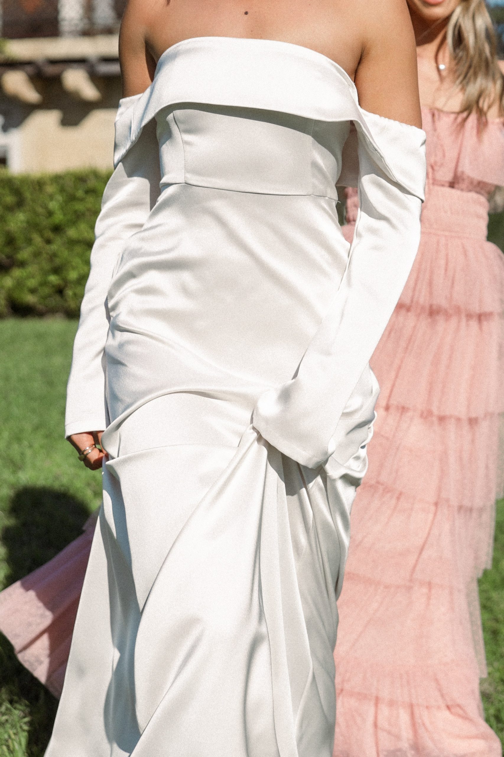 Gigi Off Shoulder Maxi Dress - Cream - Image 3