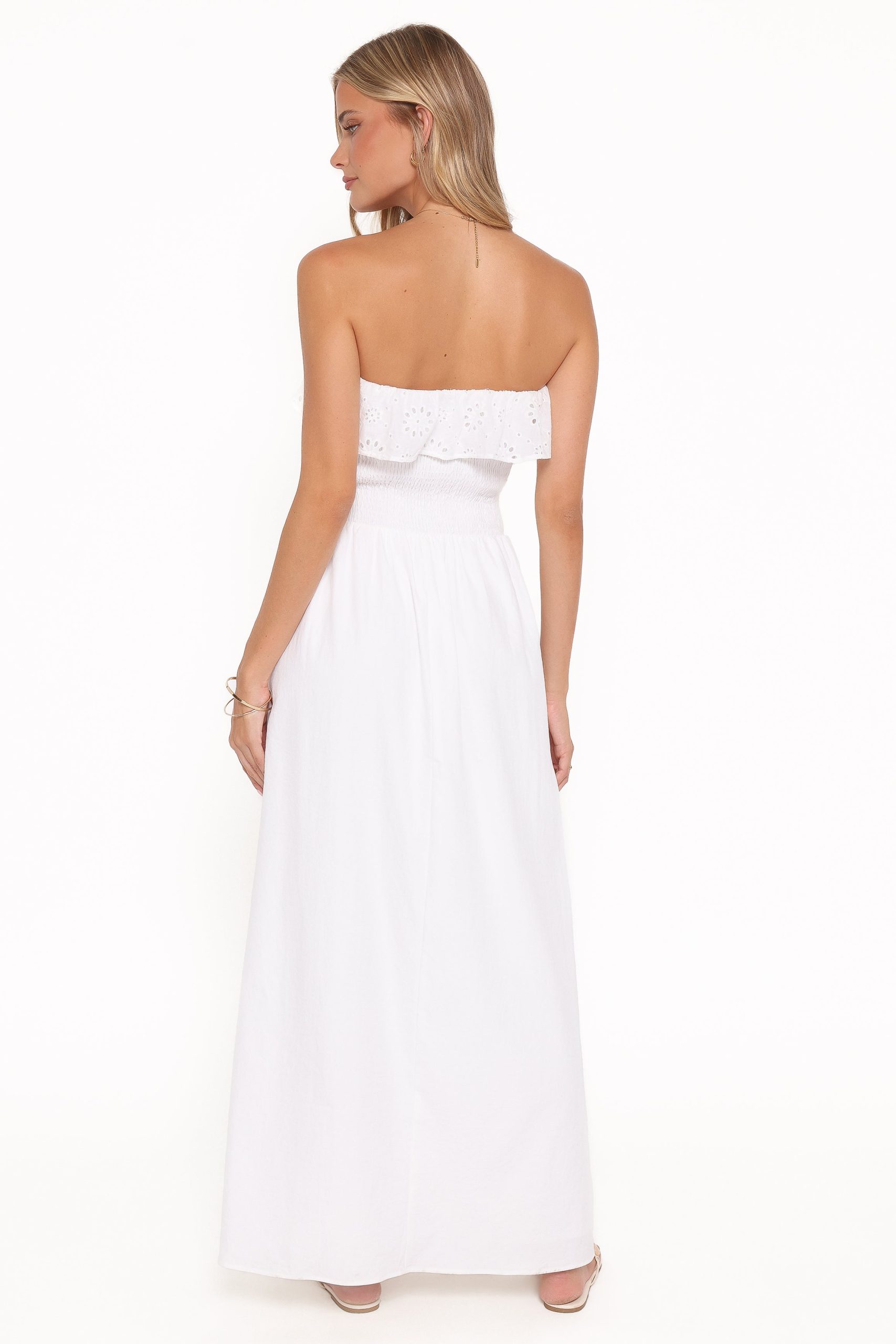 Gilbert Strapless Maxi Dress - White - Image 4