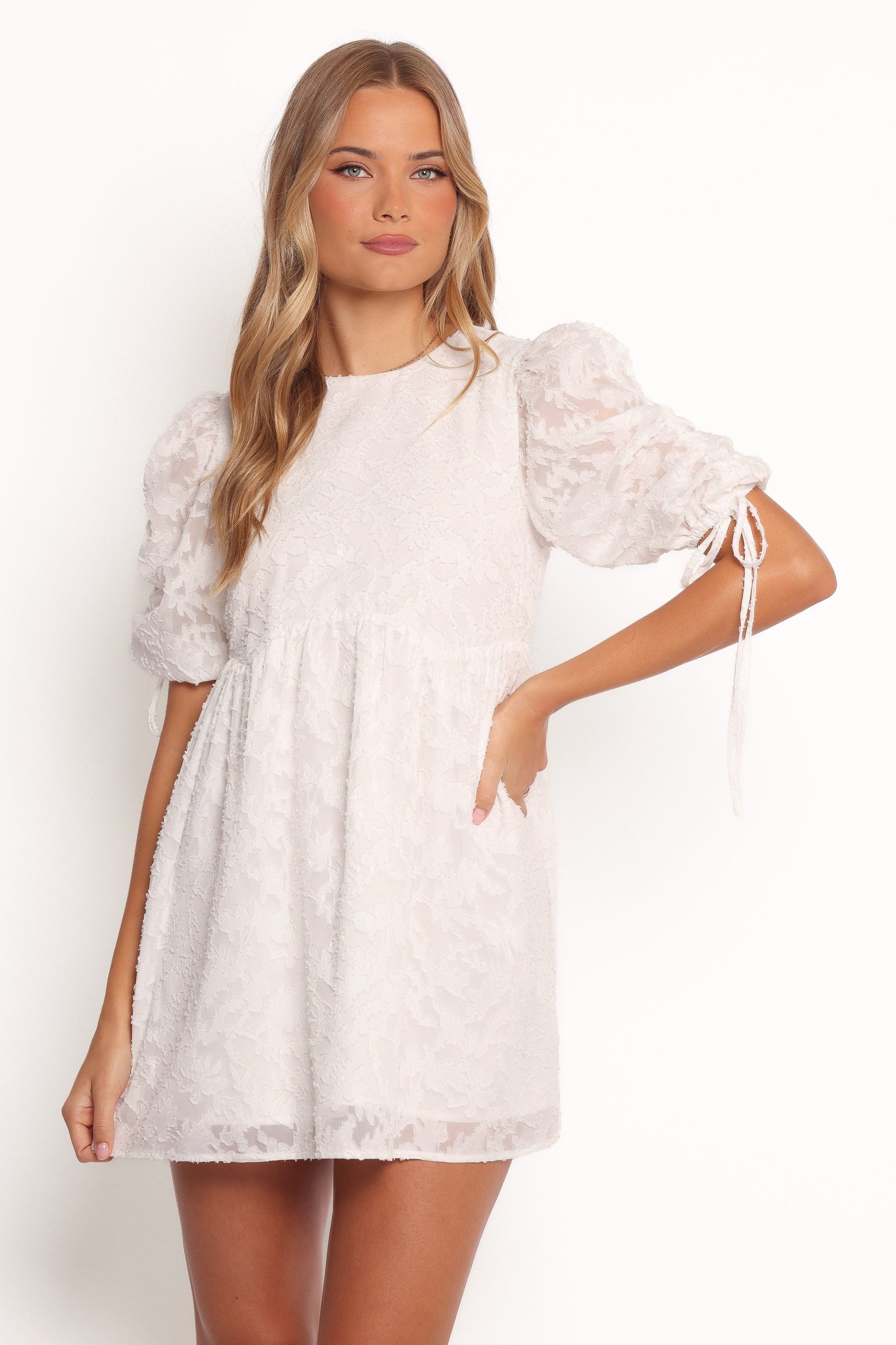 Giselle Mini Dress - White Floral - Image 2
