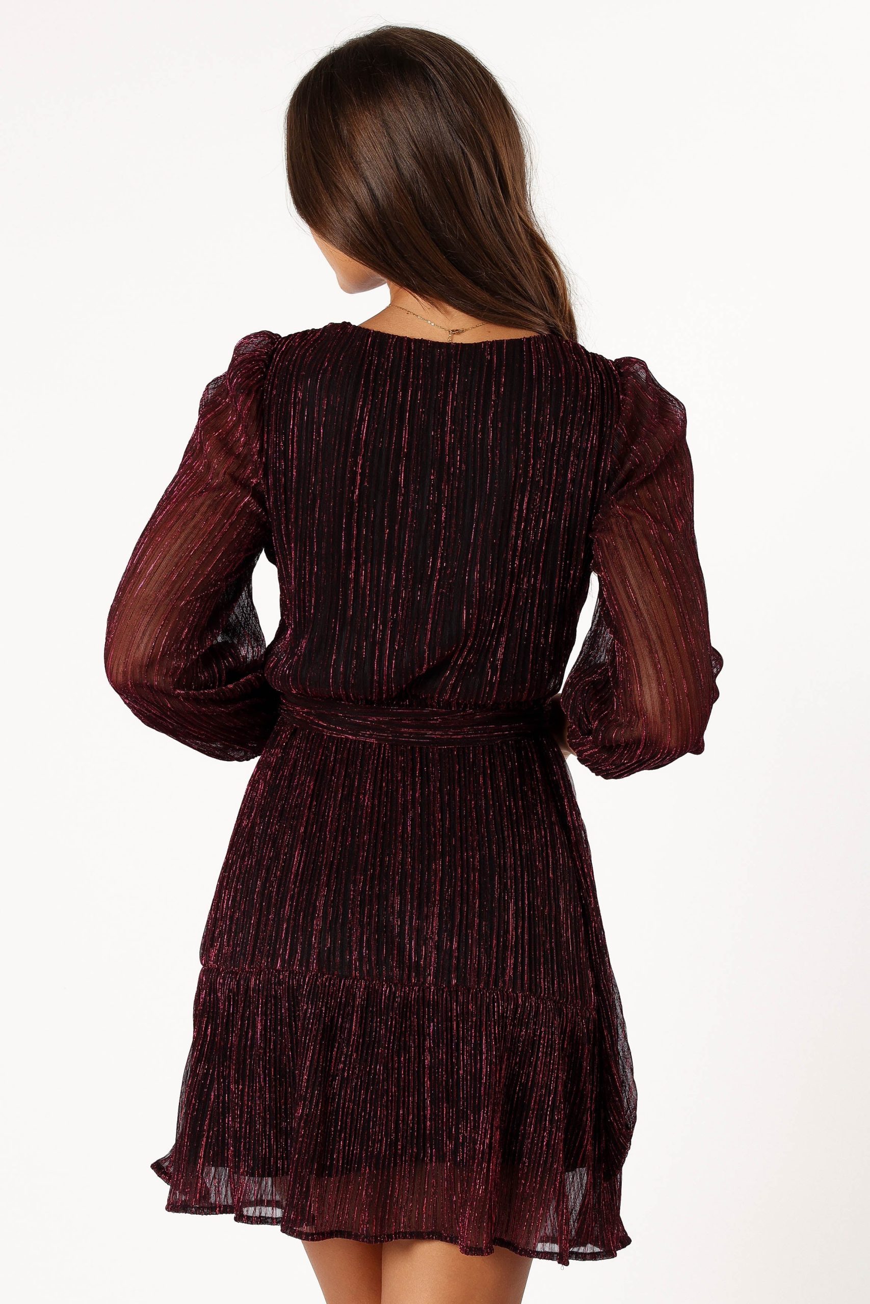 Glimmer Long Sleeve Mini Dress - Pink - Image 4
