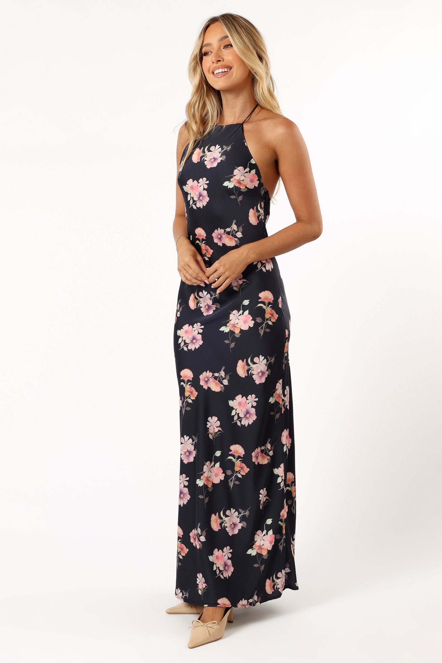 Hadley Halterneck Maxi Dress - Black Floral - Image 5
