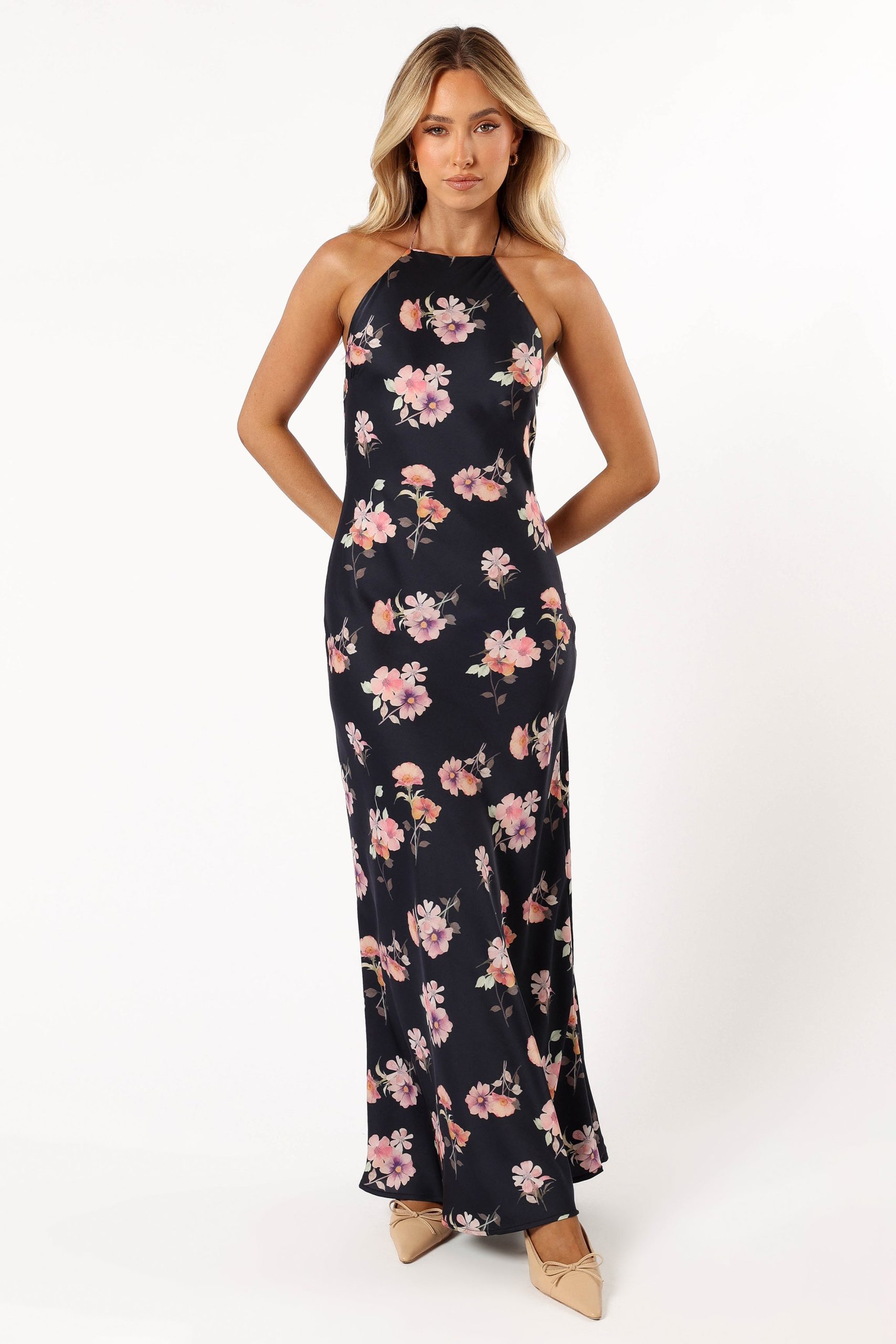 Hadley Halterneck Maxi Dress - Black Floral - Image 8