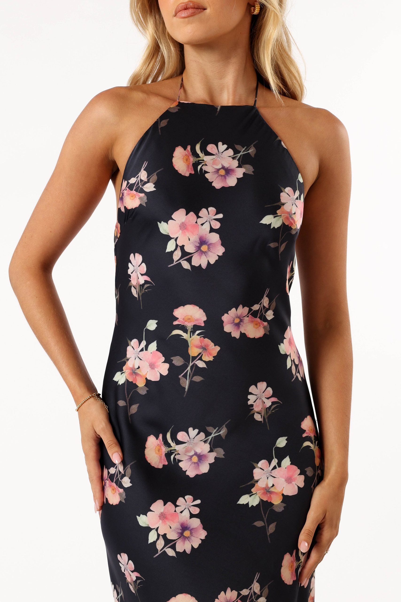 Hadley Halterneck Maxi Dress - Black Floral - Image 9