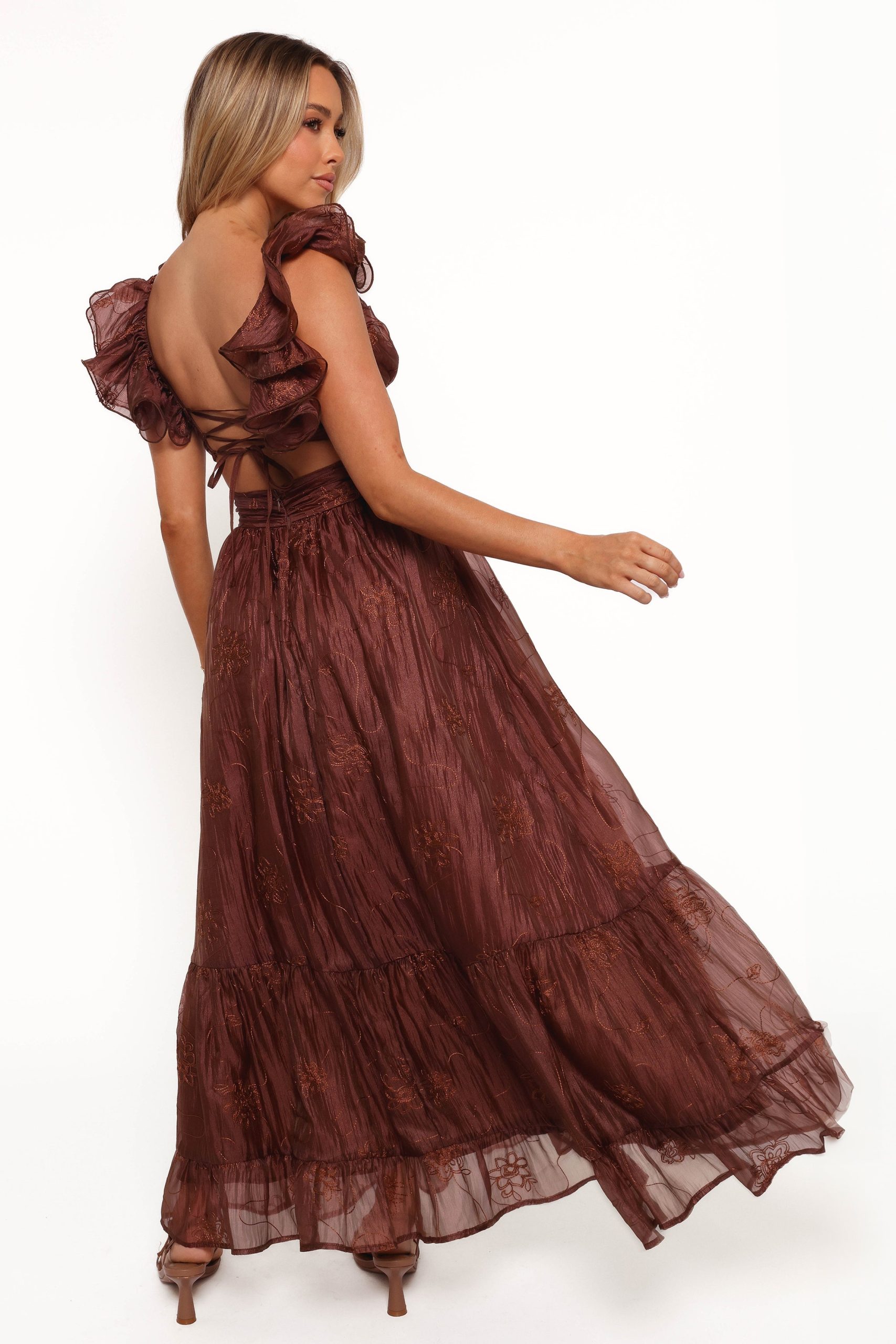 Harmony Maxi Dress - Brown Floral - Image 2