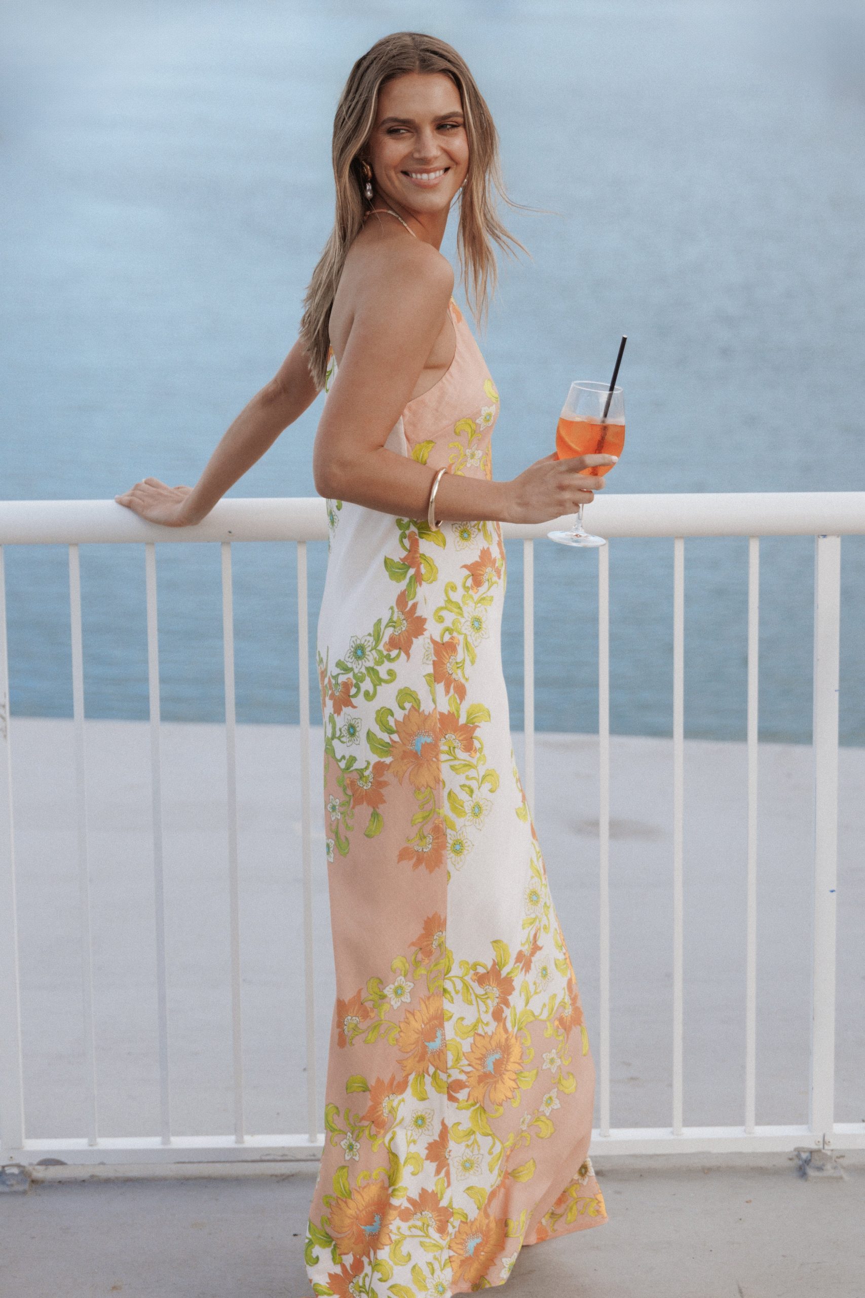 Haruki Maxi Dress - Yellow Spring Floral - Image 8