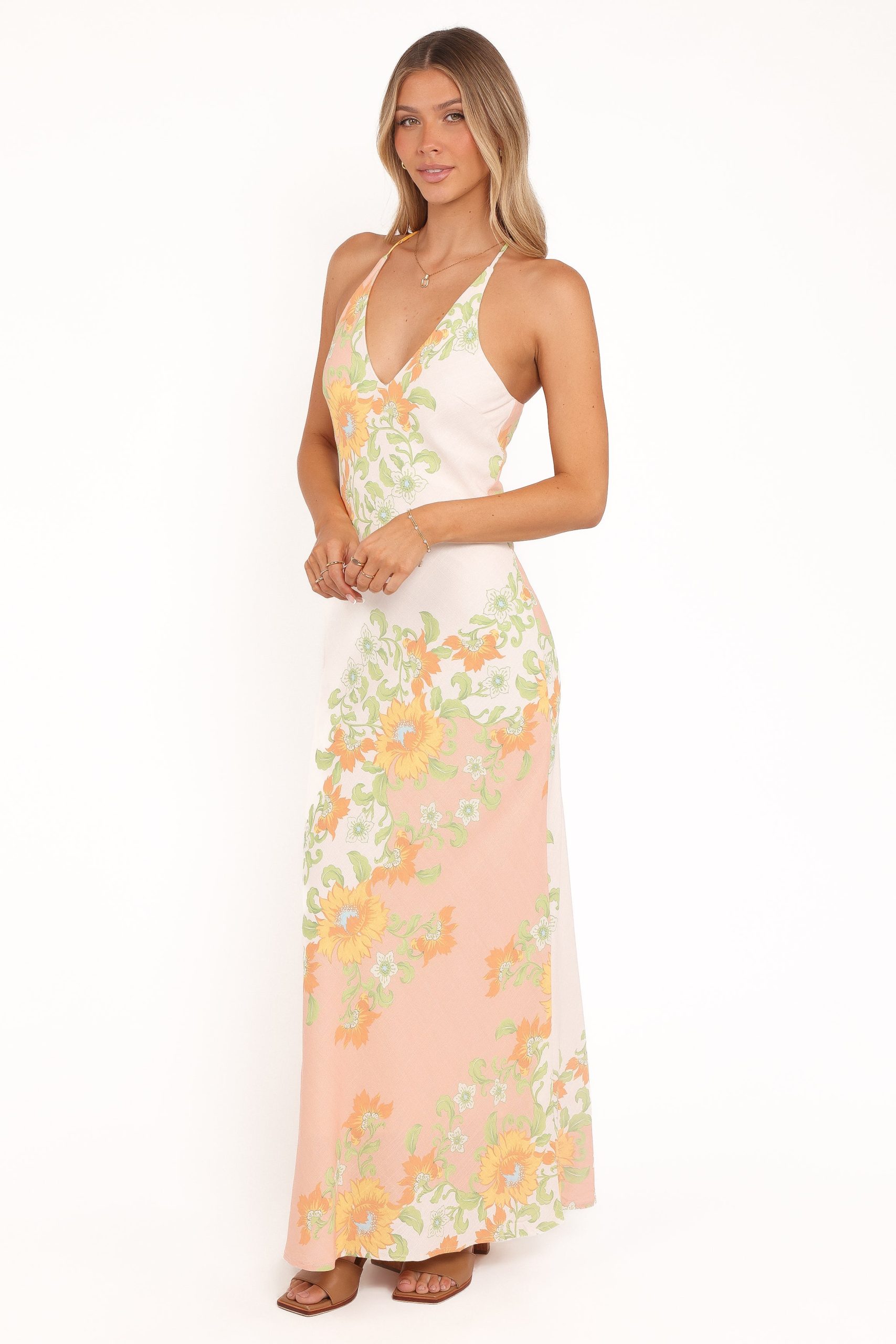Haruki Maxi Dress - Yellow Spring Floral - Image 4