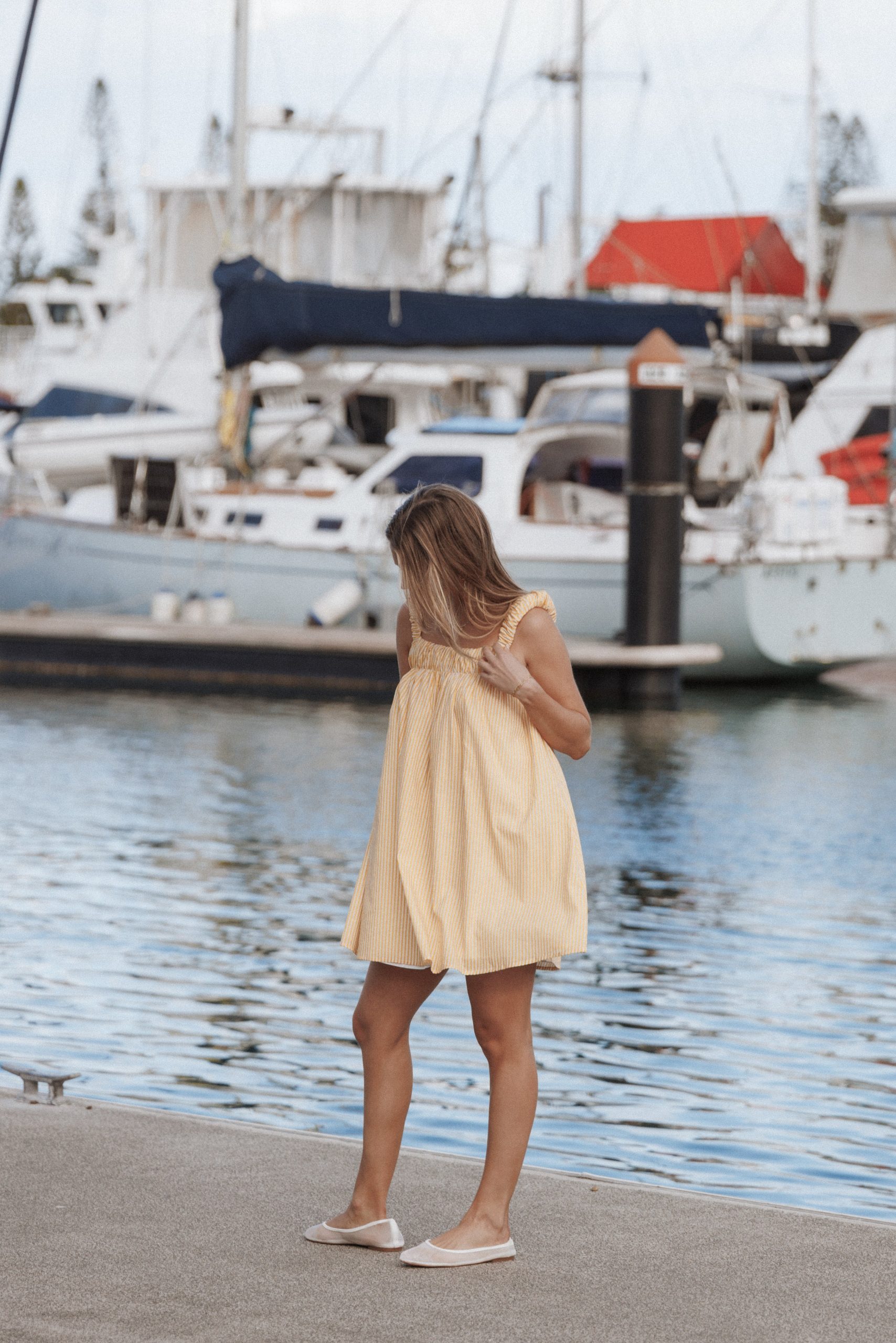 Helia Mini Dress - Mango Stripe - Image 8