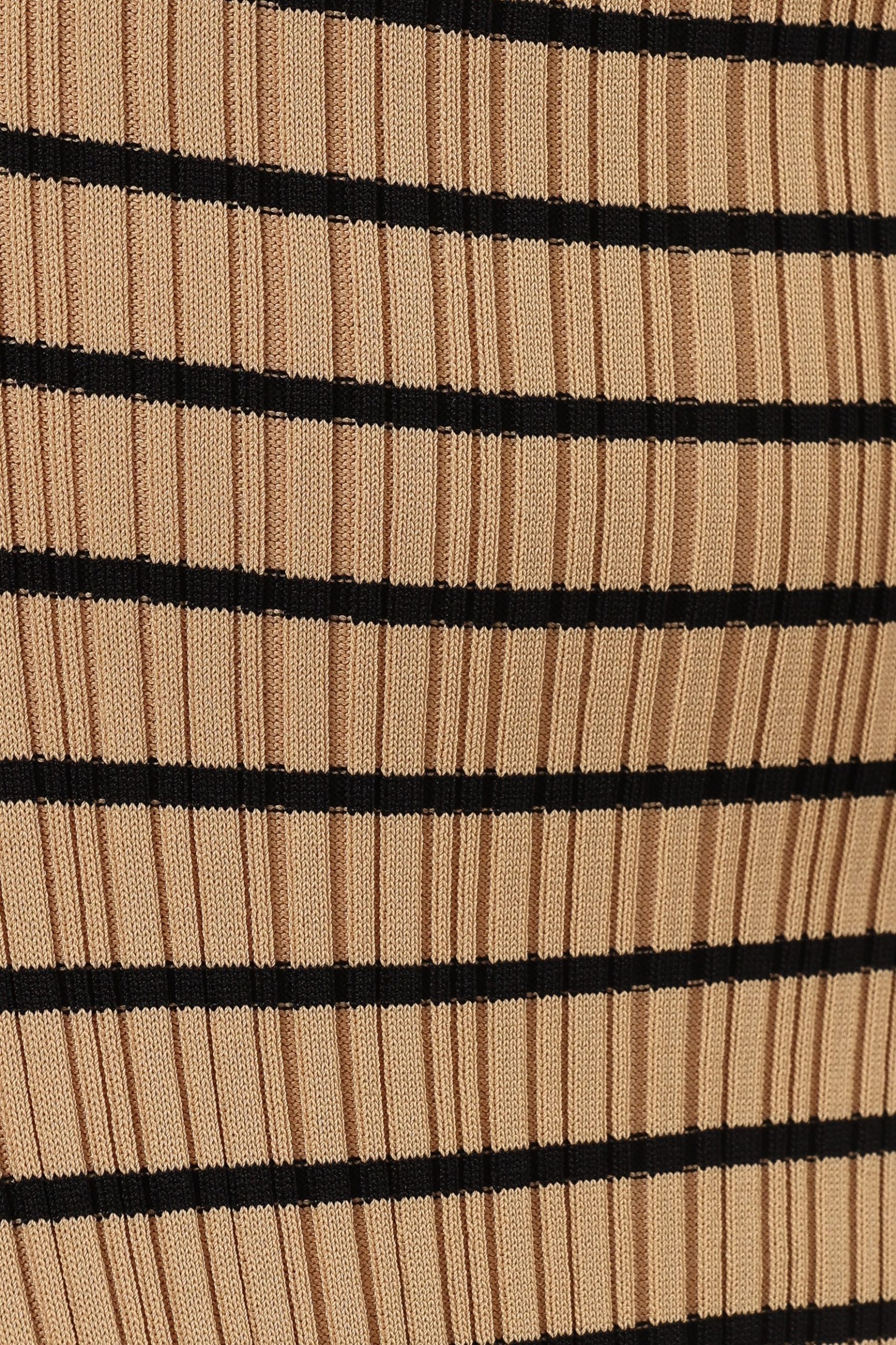 Henry Striped Midi Dress - Beige Black - Image 8