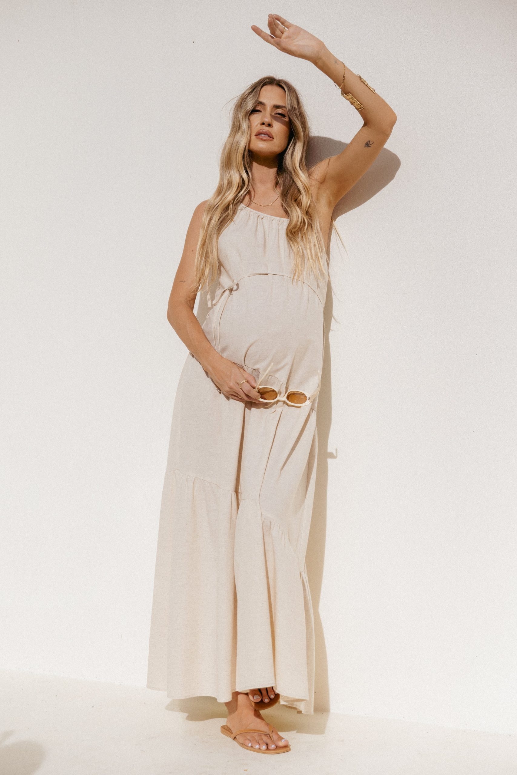 Hilde Maxi Dress - Oatmeal - Image 7