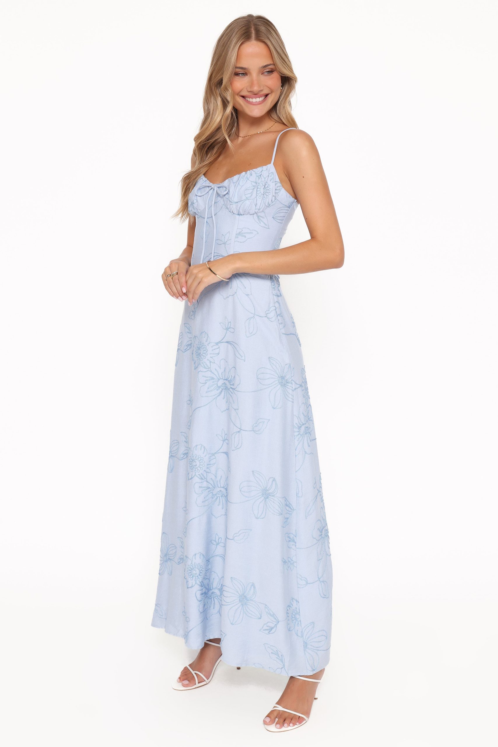 Houston Maxi Dress - Blue Floral - Image 3