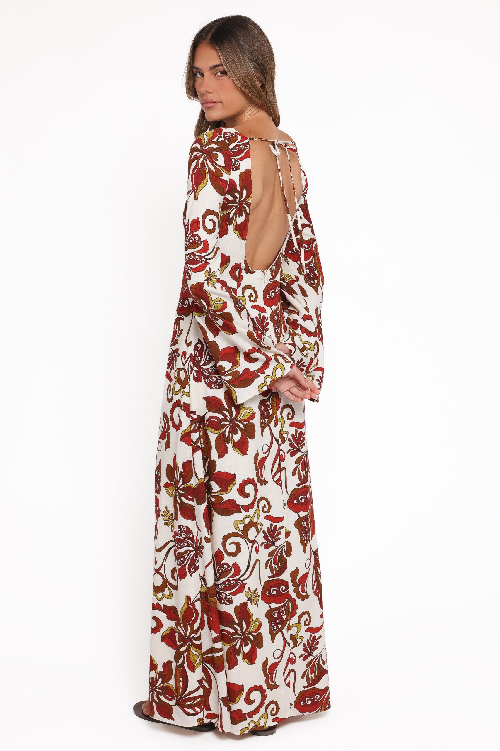 Inala Maxi Dress - Brown Floral - Image 5