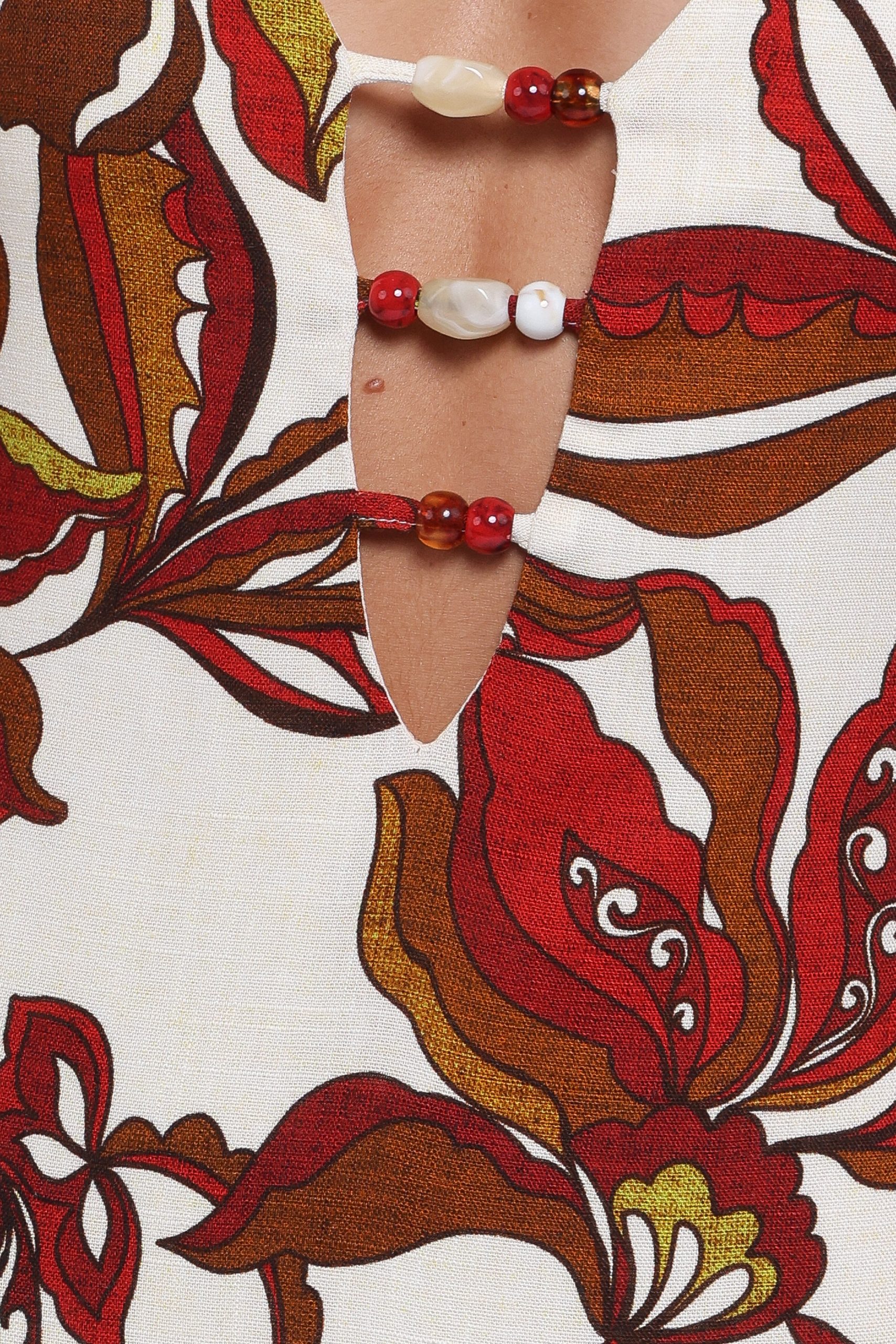 Inala Maxi Dress - Brown Floral - Image 7