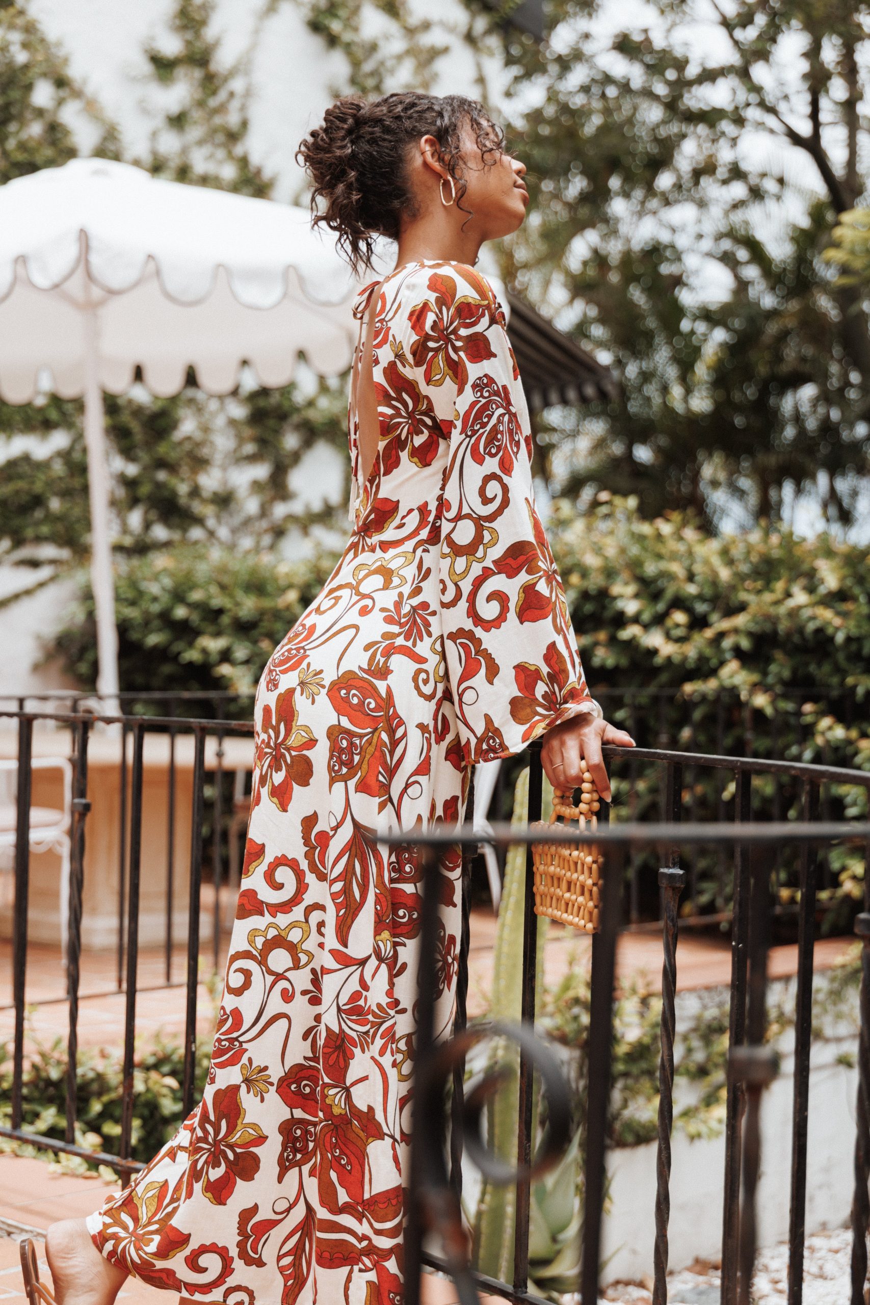 Inala Maxi Dress - Brown Floral - Image 8