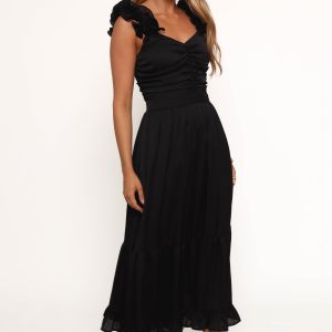 Inca Midi Dress - Black