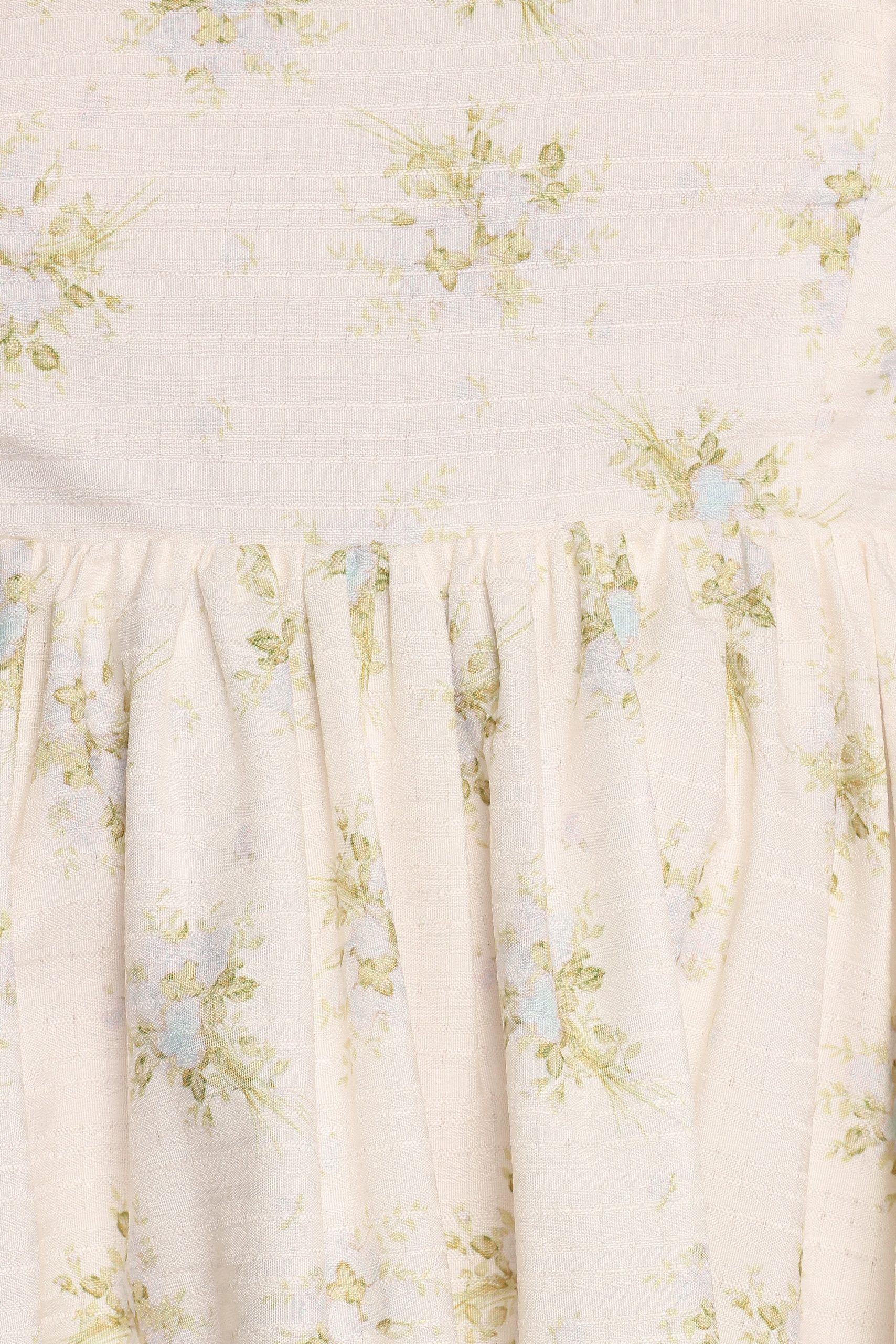 Indira Mini Dress - Ivory Blue Floral - Image 6