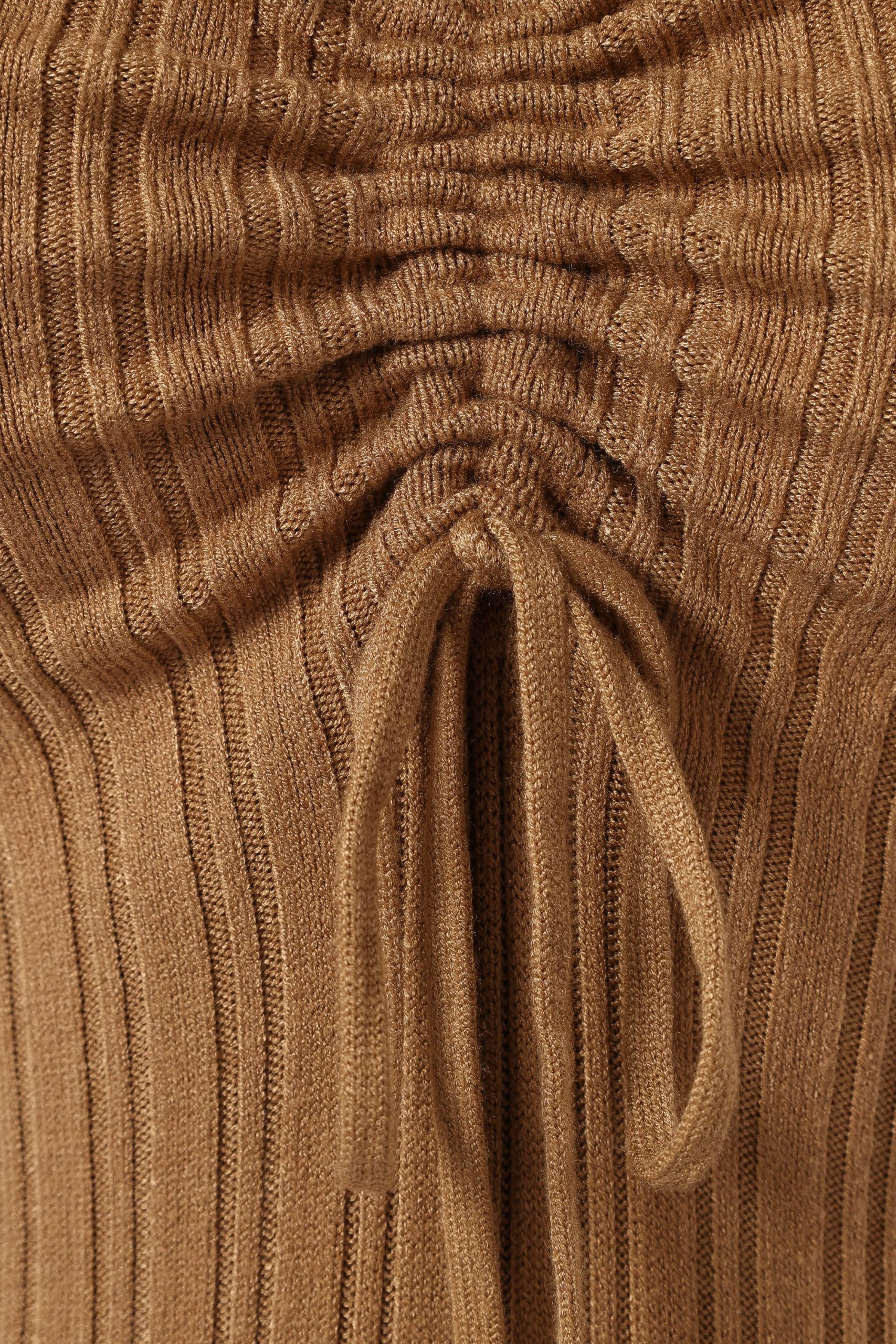 Irene Long Sleeve Midi Dress - Coffee - Image 9