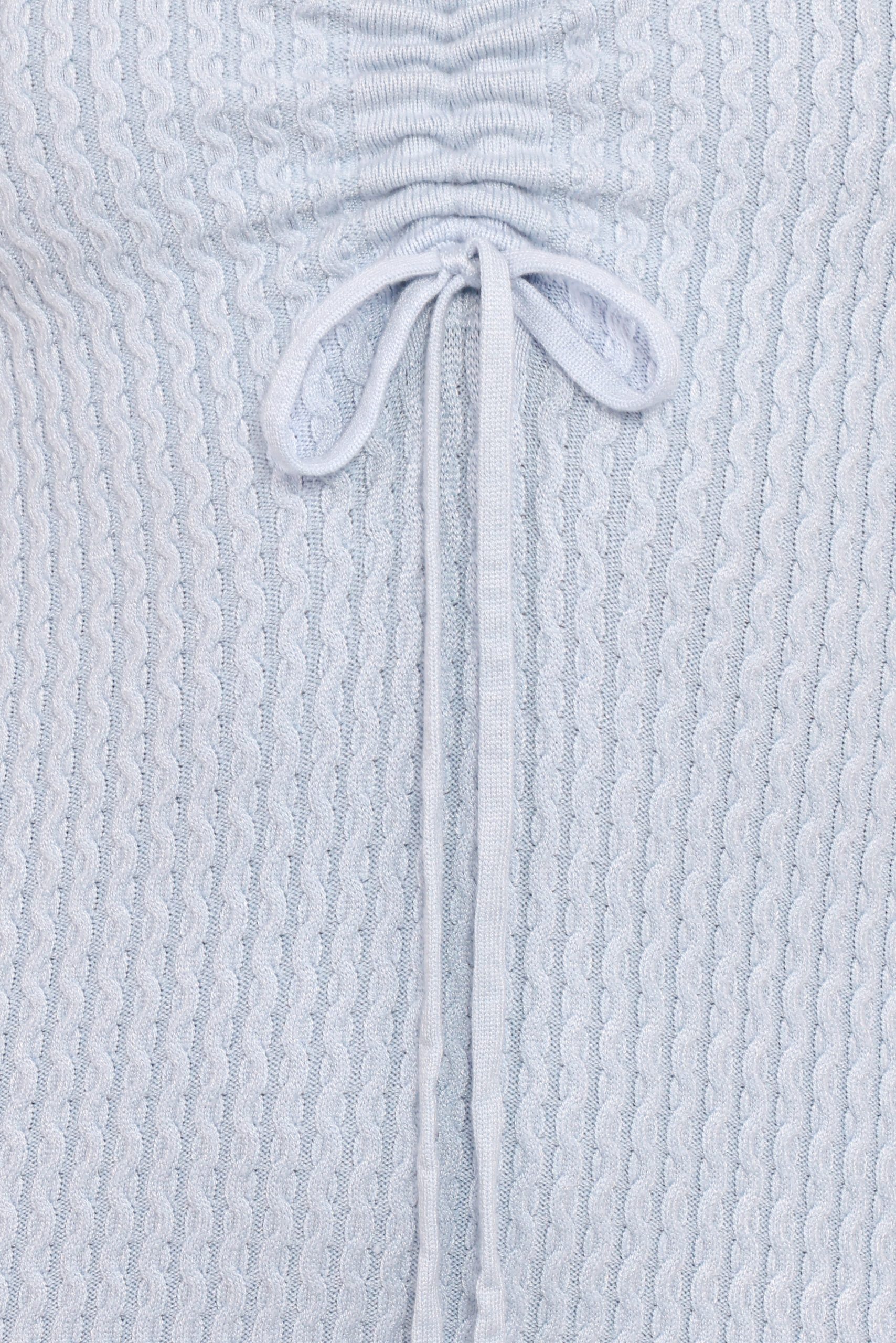 Irene Long Sleeve Midi Dress - Pale Blue - Image 5