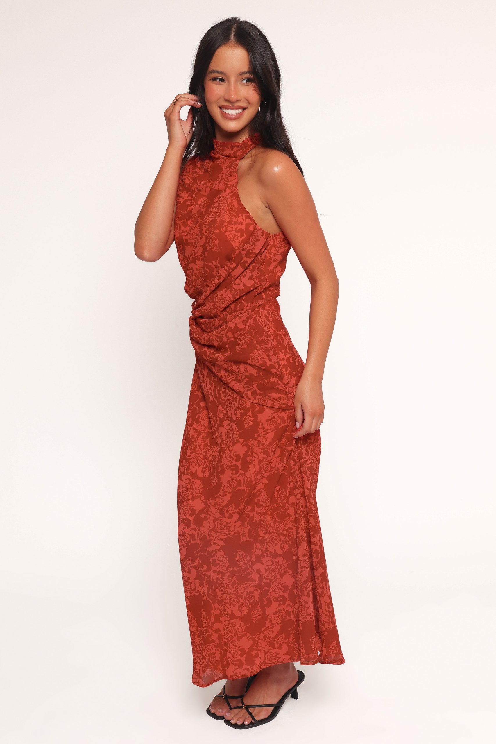 Isabeau Midi Dress - Red Roses - Image 4