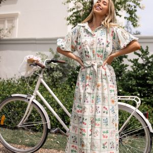 James Button Through Maxi Dress - Flower Market