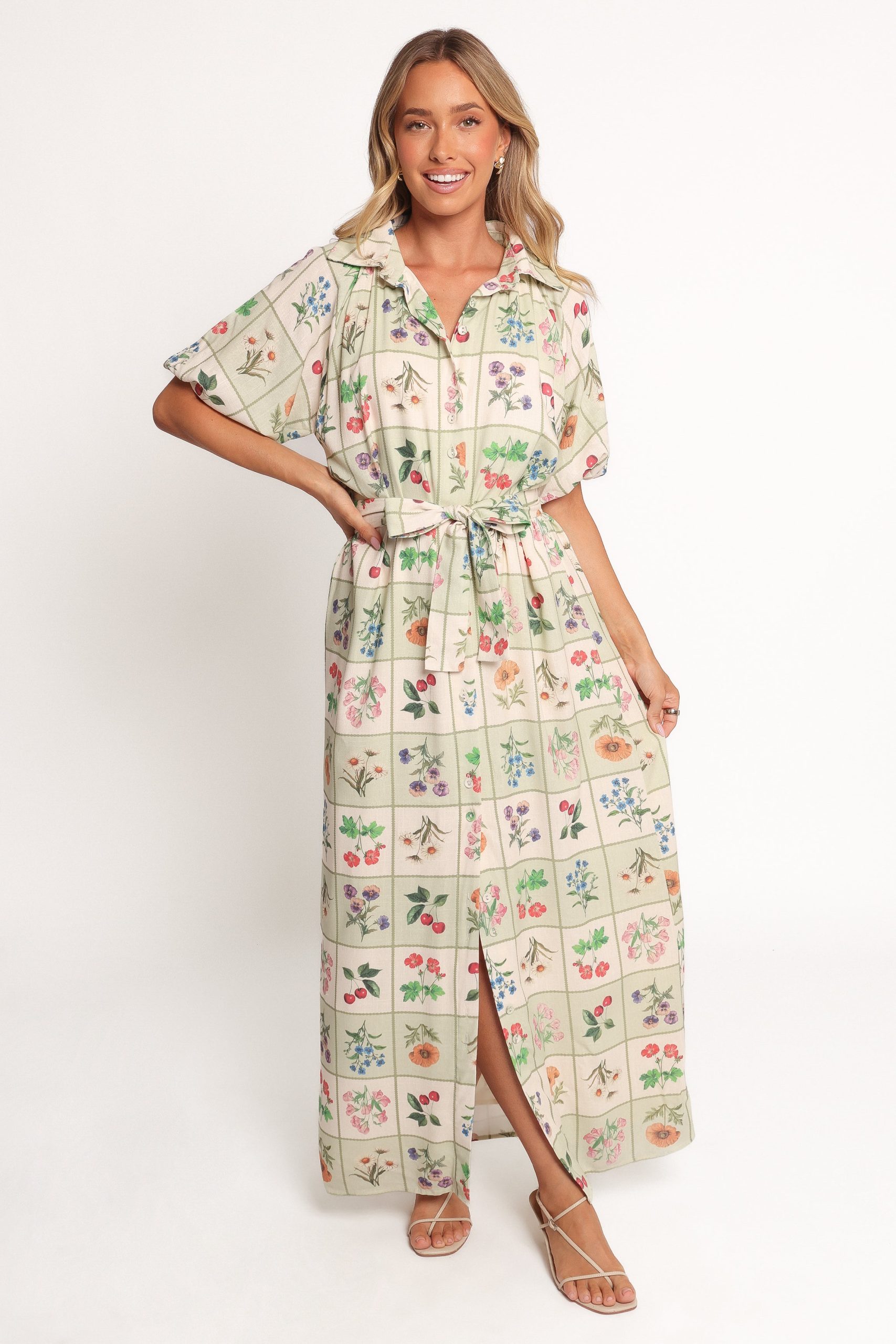 James Button Through Maxi Dress - Flower Market - Image 2