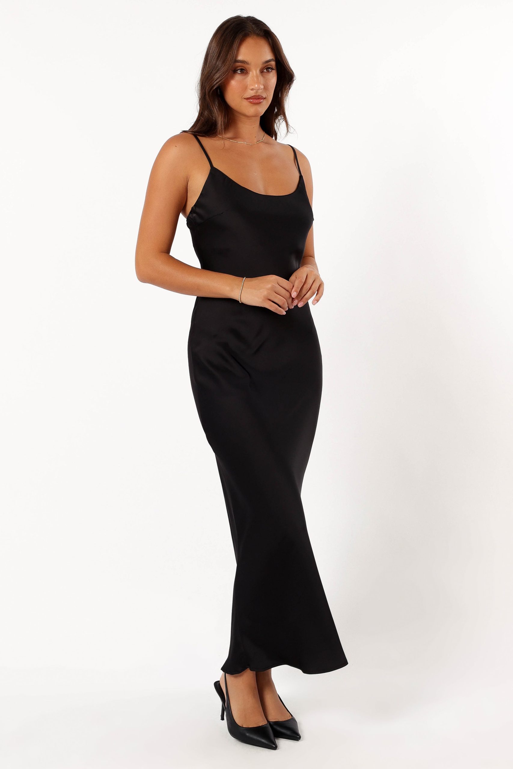 Jamie Maxi Slip Dress - Black - Image 8