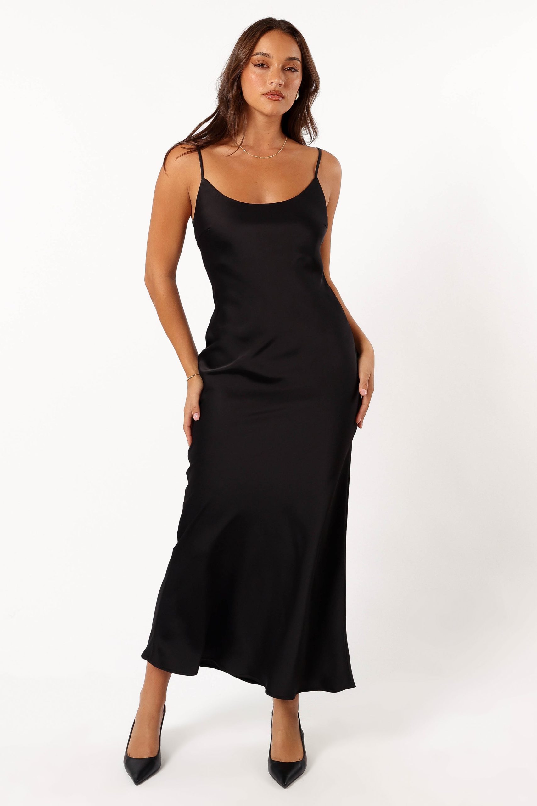 Jamie Maxi Slip Dress - Black - Image 4