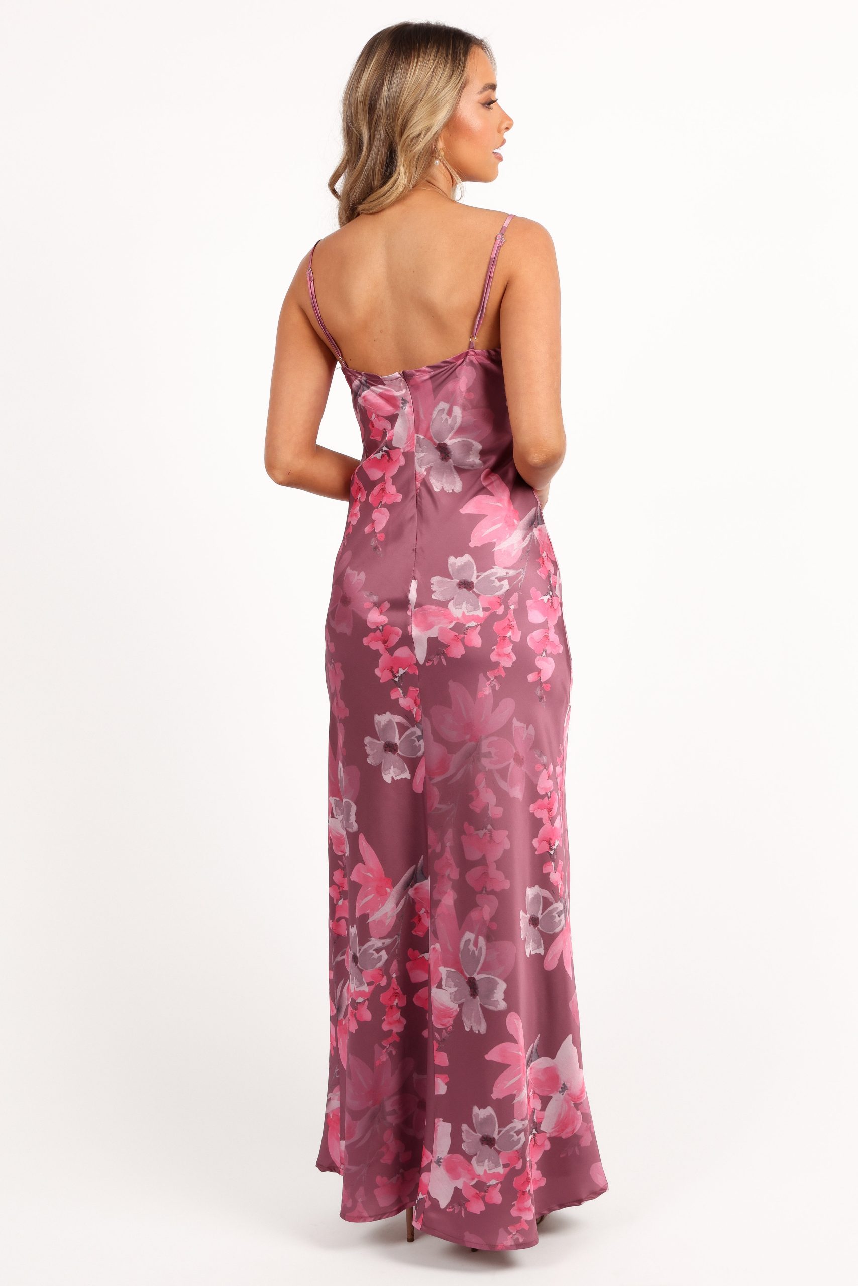 Jamie Maxi Slip Dress - Dark Rose Floral - Image 5