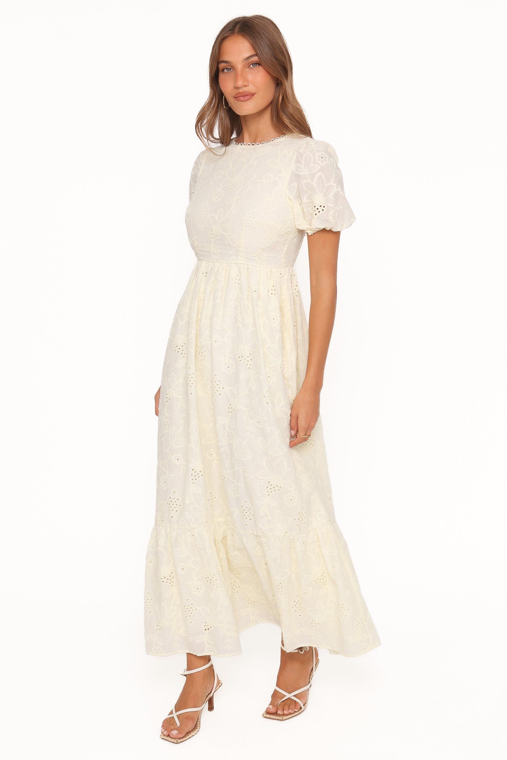 Janice Maxi Dress - Butter Yellow Broderie - Image 4
