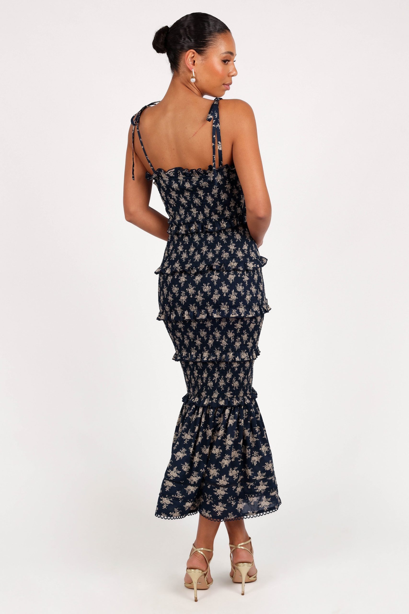Jazy Midi Dress - Navy Floral - Image 4