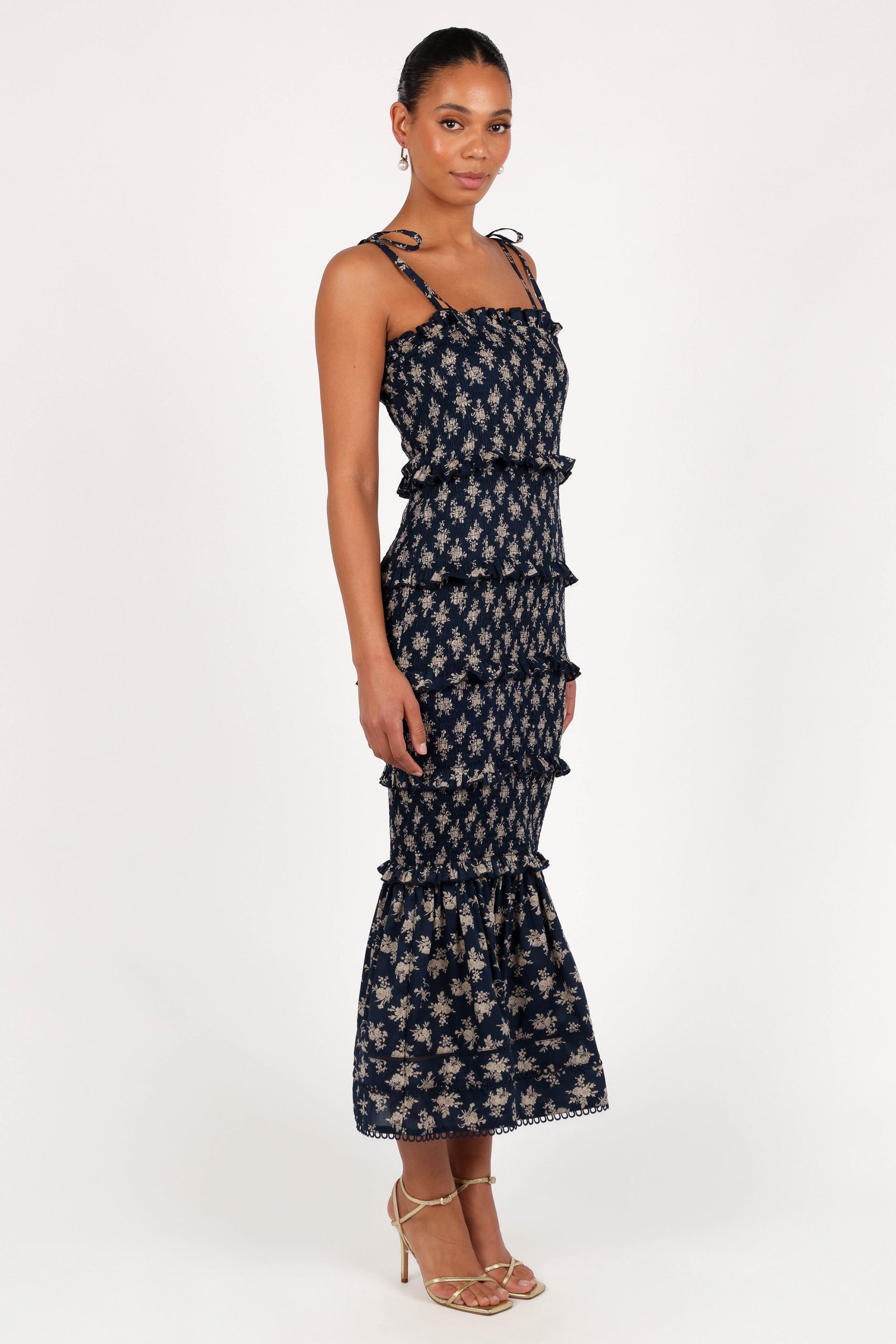 Jazy Midi Dress - Navy Floral - Image 5