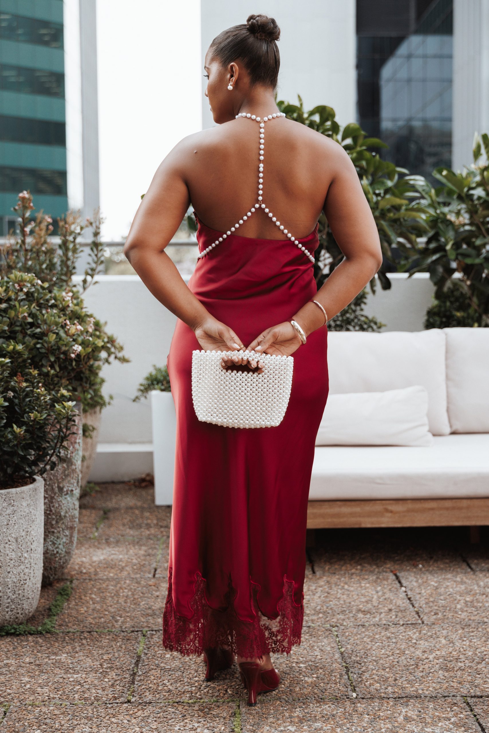 Jeannie Maxi Dress - Dark Red - Image 7