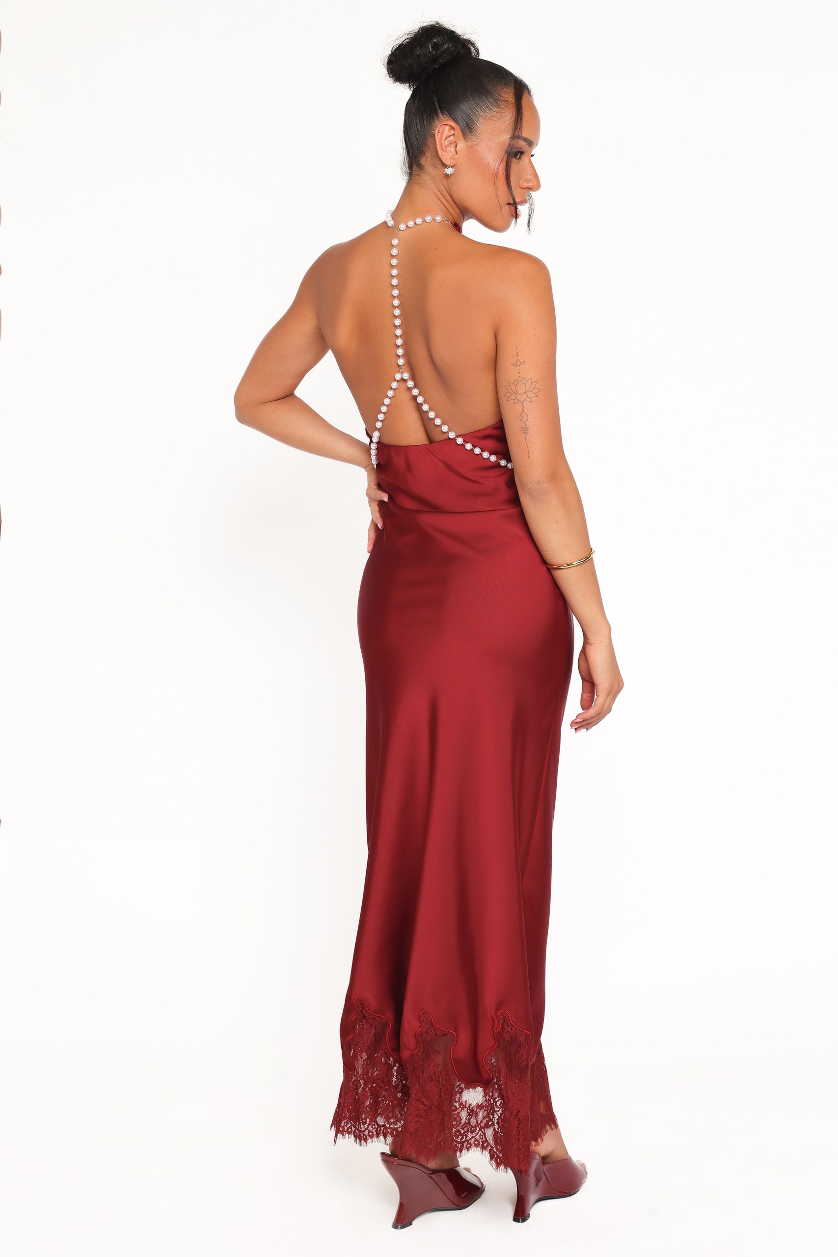 Jeannie Maxi Dress - Dark Red - Image 2