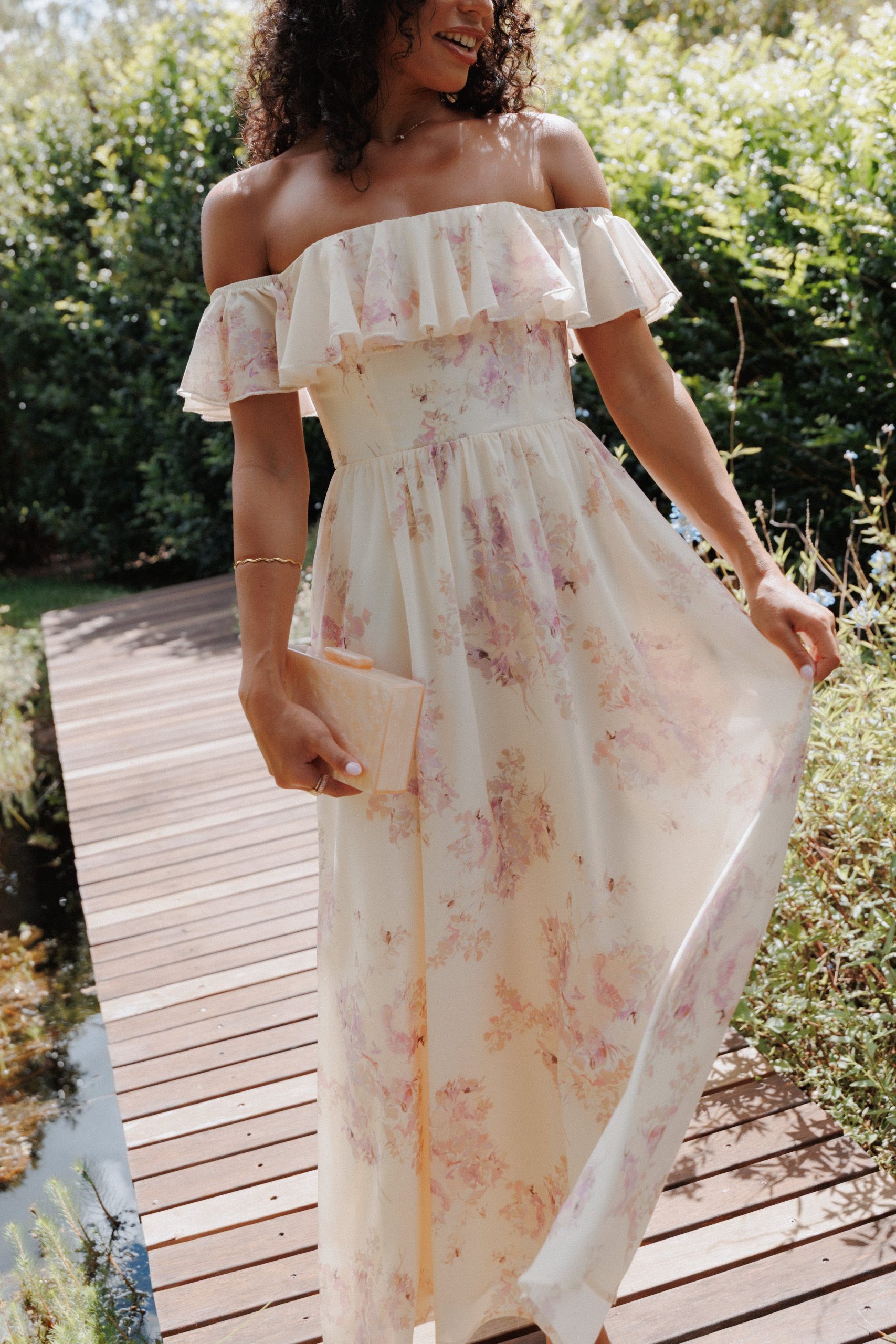 Jemira Maxi Dress - Lavender Floral