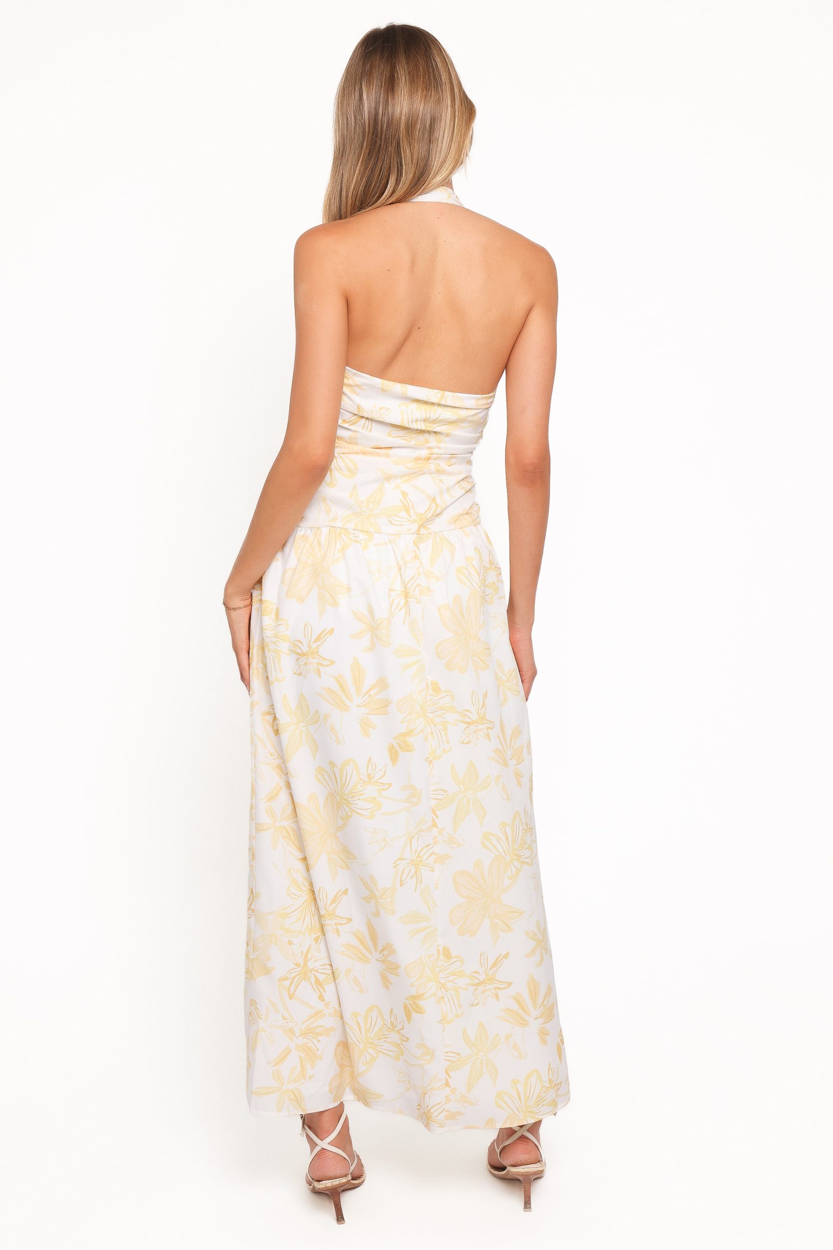 Jemma Halter Maxi Dress - Yellow Floral - Image 4