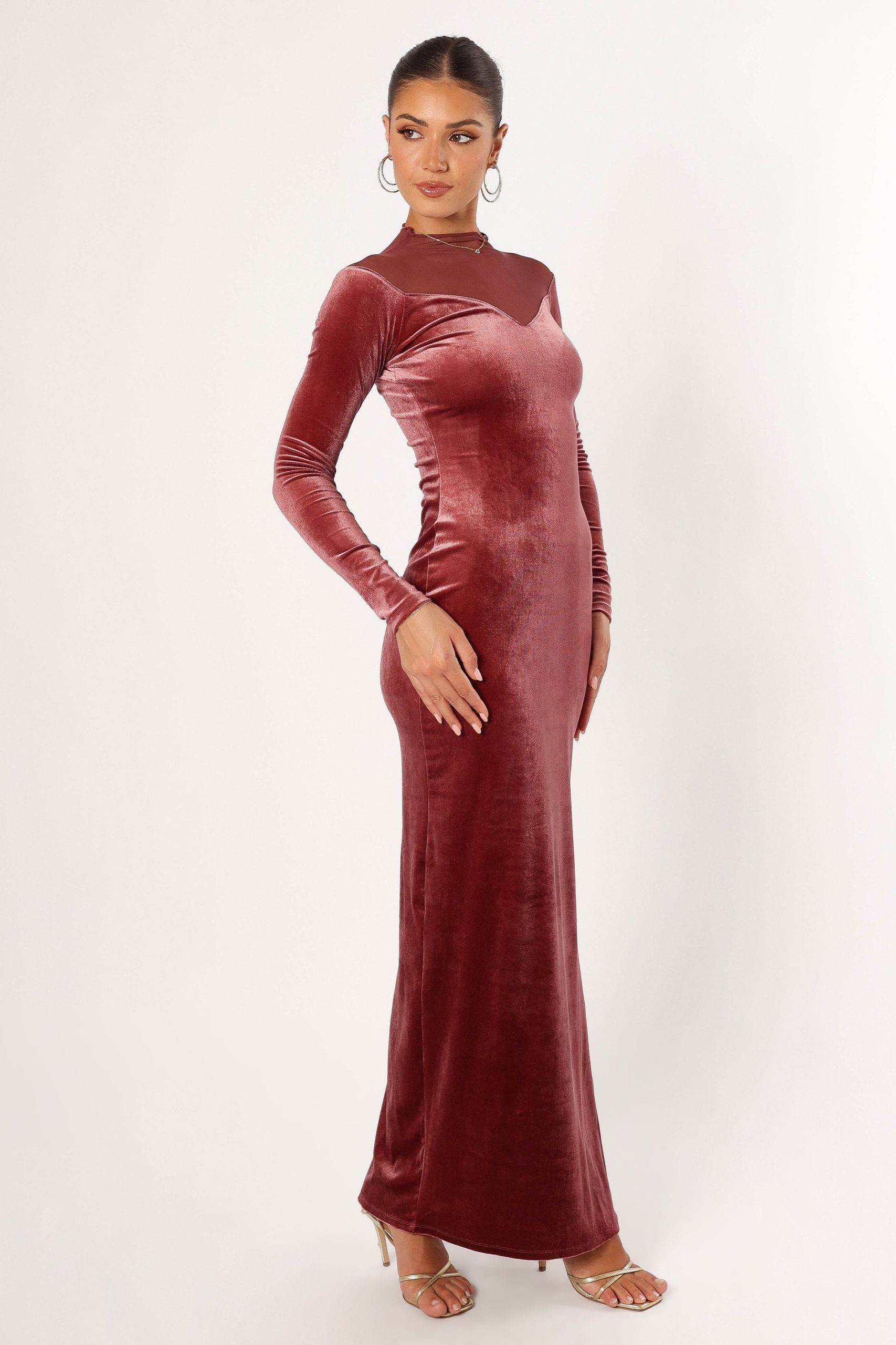 Jessica Long Sleeve Maxi Dress - Mauve - Image 4