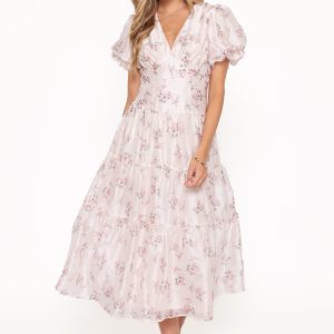 Jocelyn Maxi Dress - Ivory/Pink Floral
