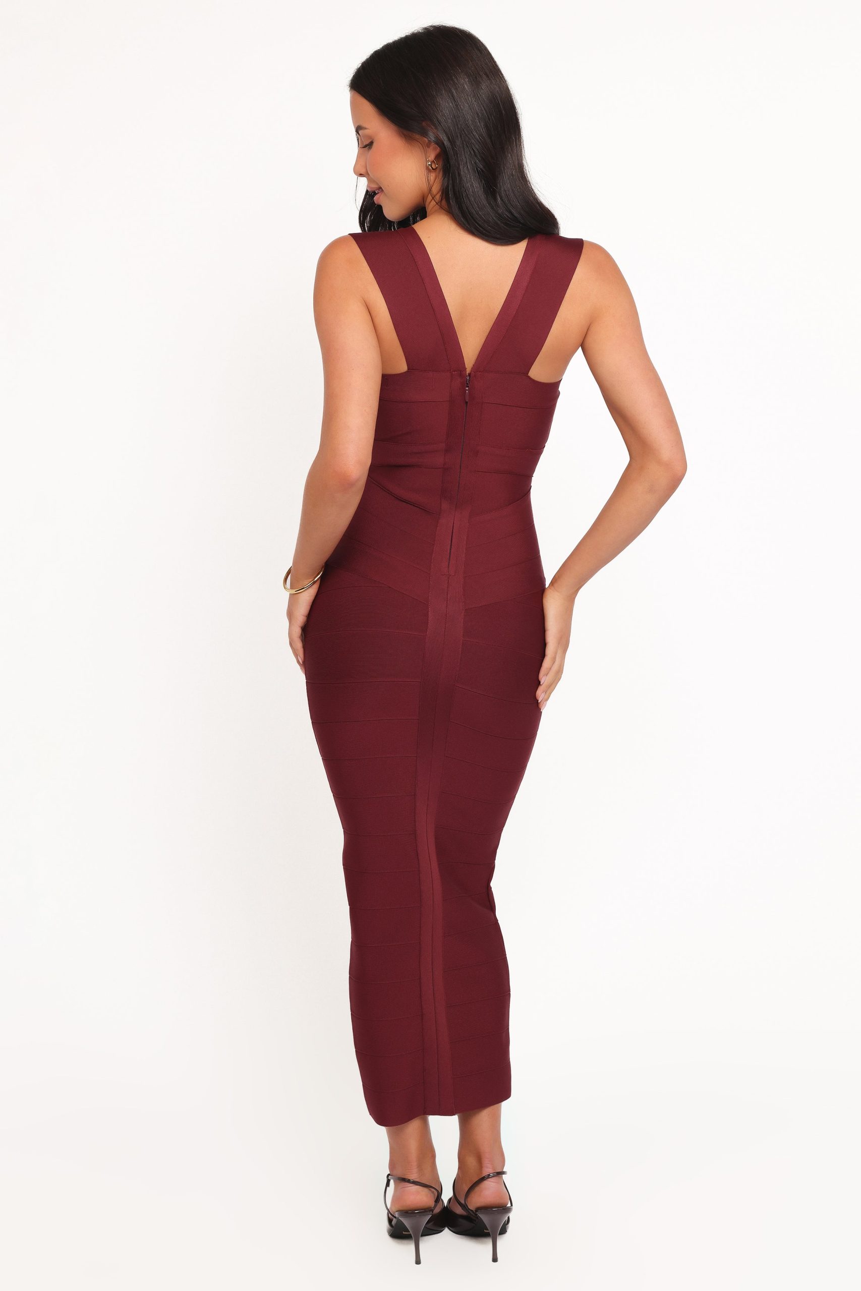 Josiah Midi Dress - Burgundy - Image 4
