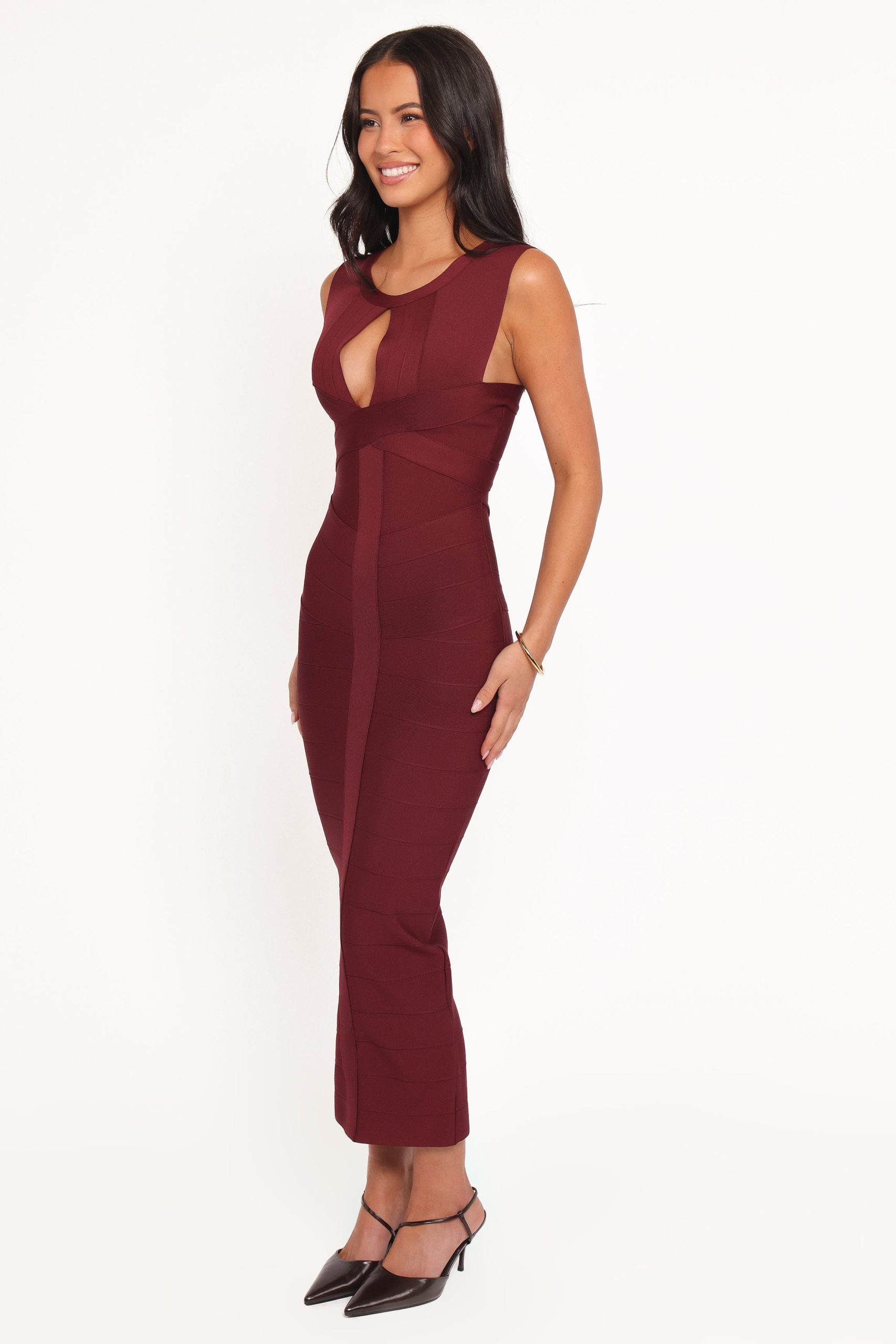 Josiah Midi Dress - Burgundy - Image 3