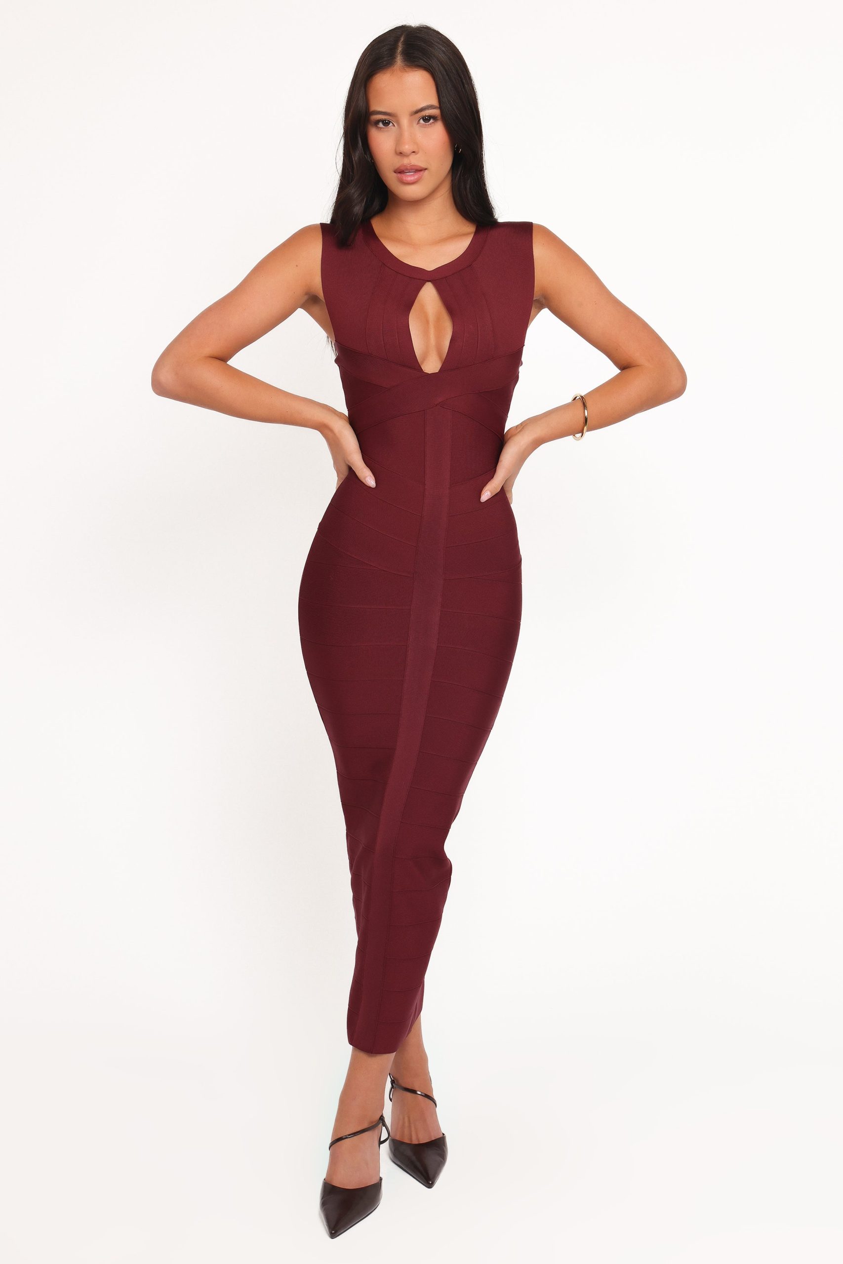 Josiah Midi Dress - Burgundy - Image 5