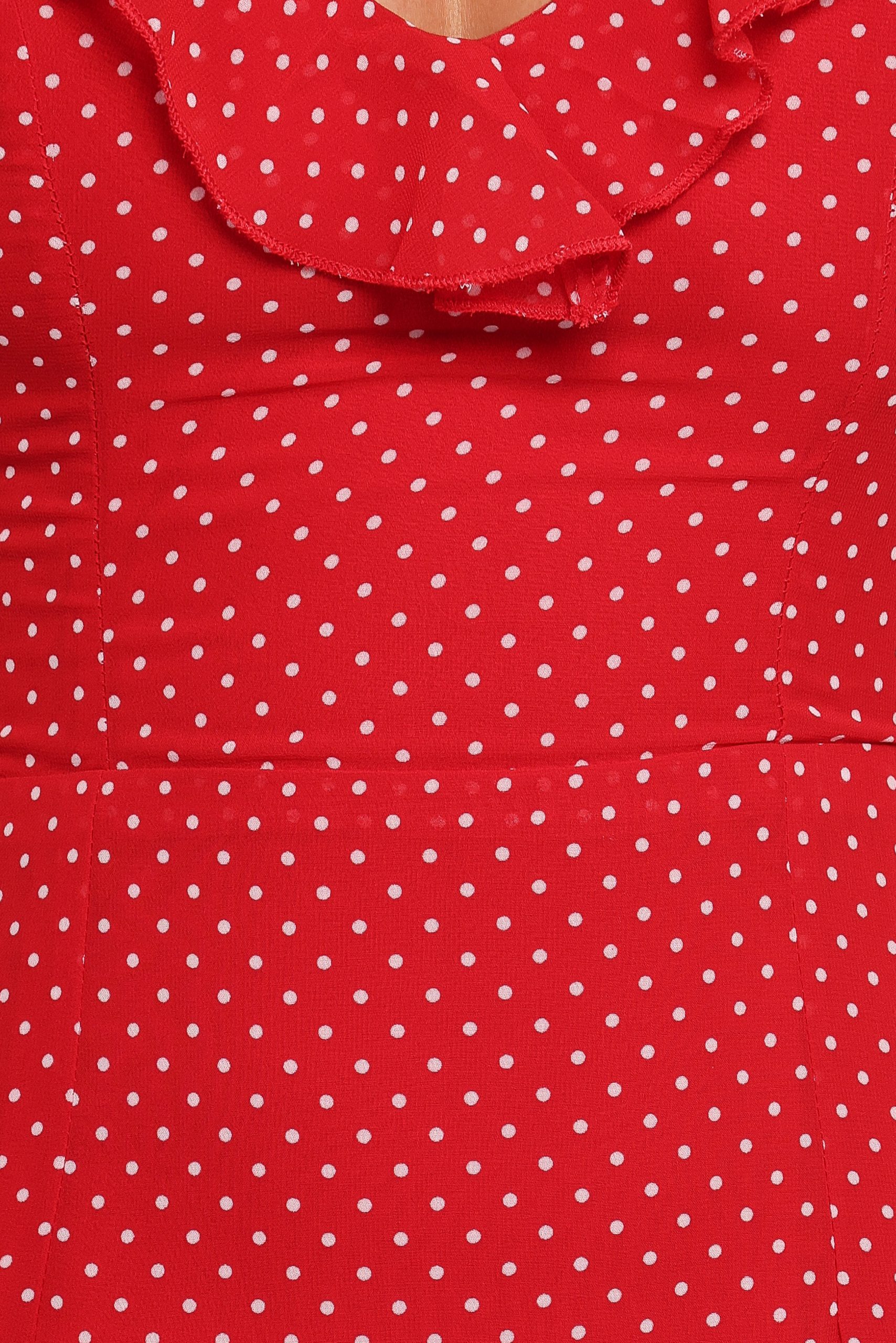 Judy Maxi Dress - Red Polka Dot - Image 6