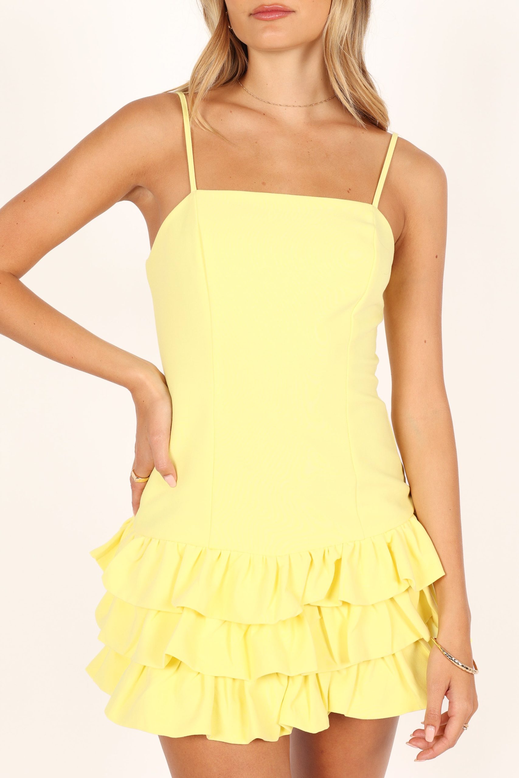 Junee Mini Dress - Lemon - Image 2