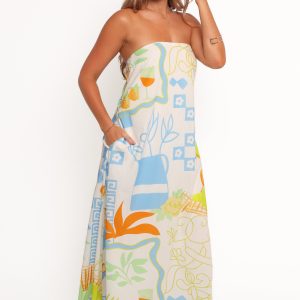 Kaelani Strapless Maxi Dress - Multi Print