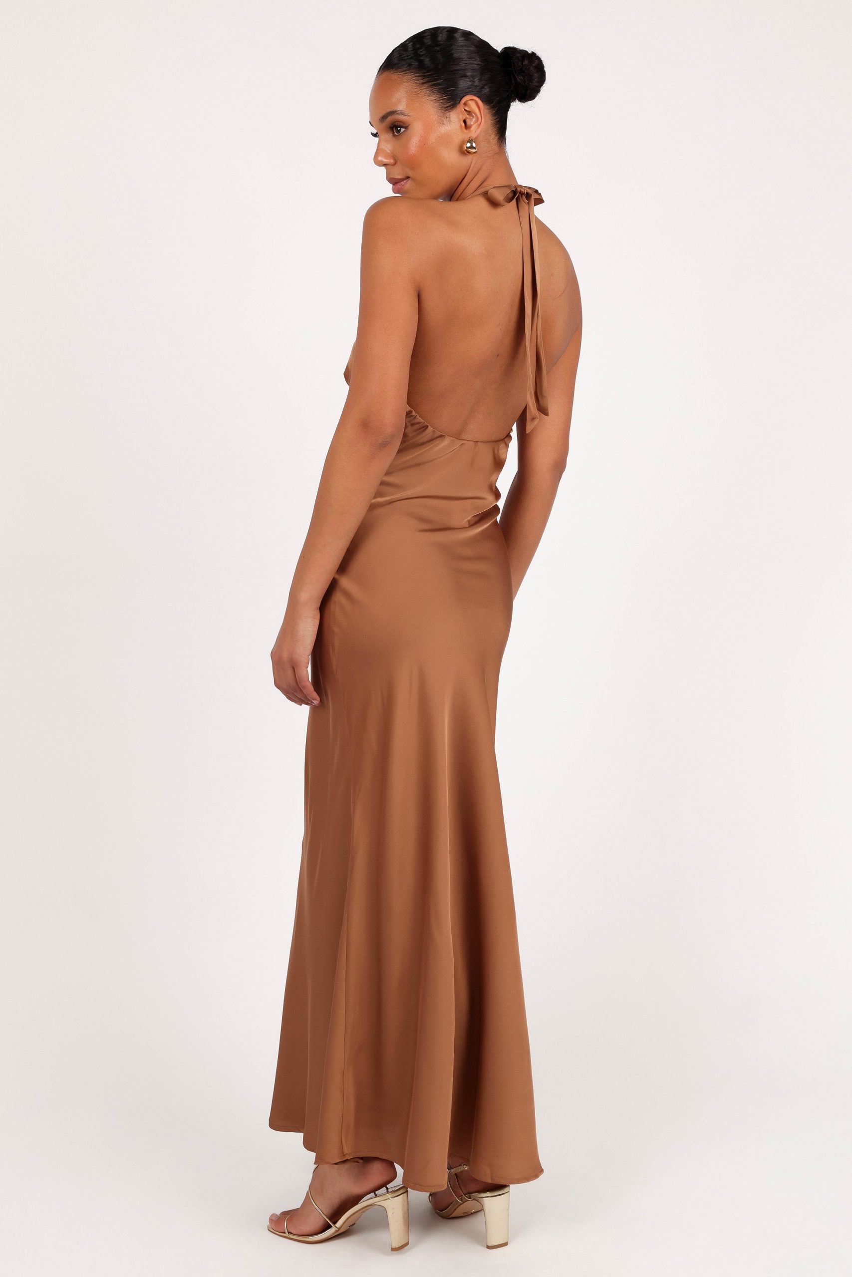 Kalina Halterneck Maxi Dress - Bronze - Image 6