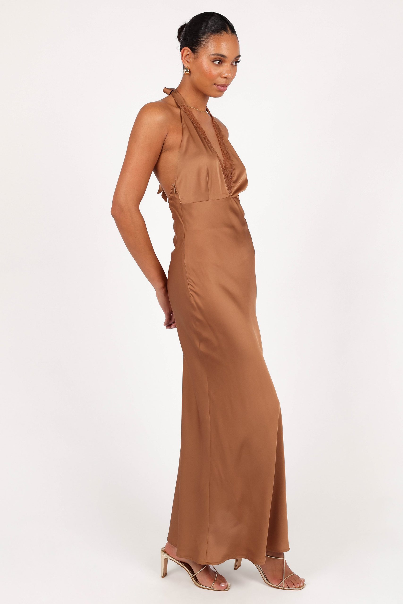 Kalina Halterneck Maxi Dress - Bronze - Image 7