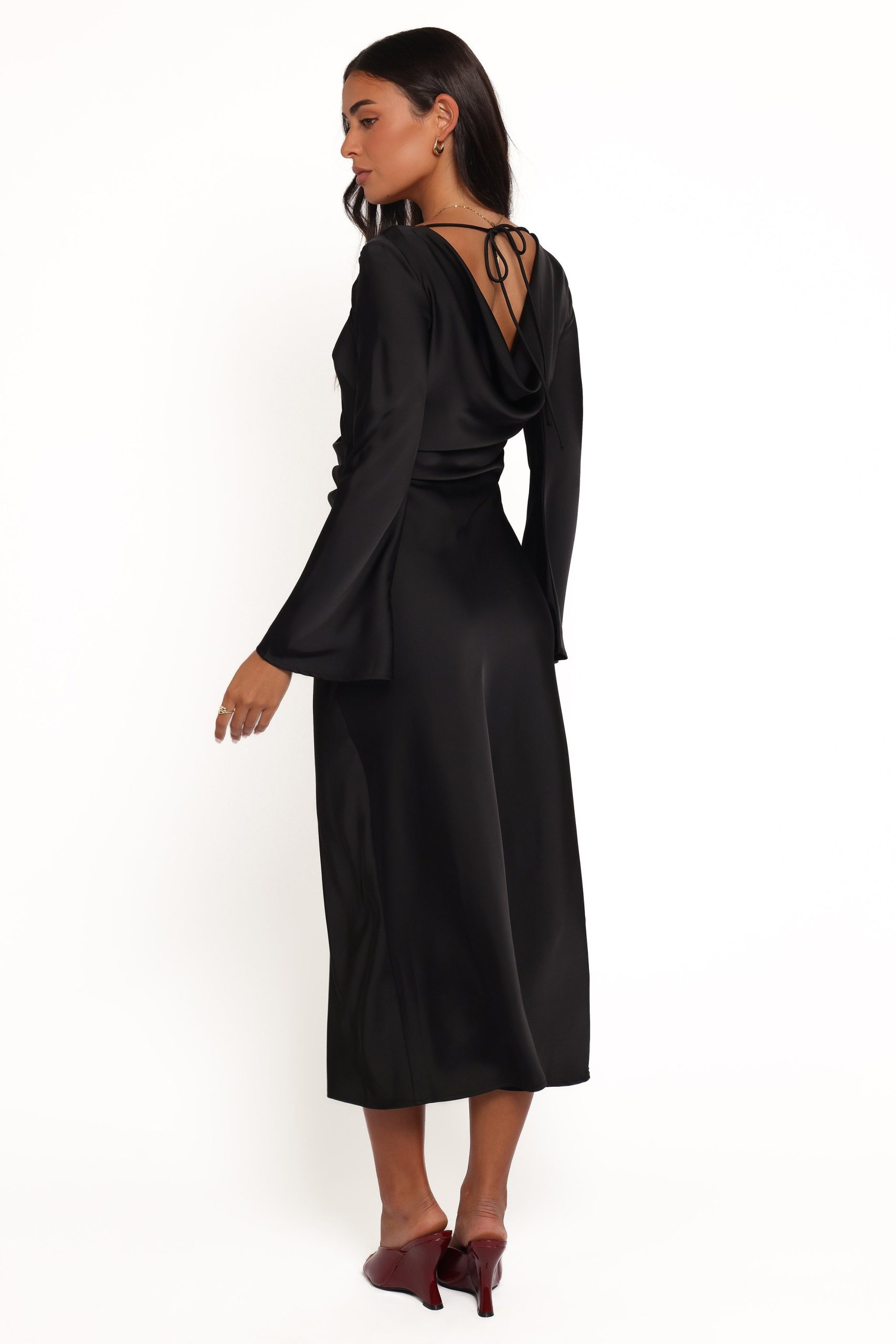 Kalyssa Long Sleeve Maxi Dress - Black - Image 4